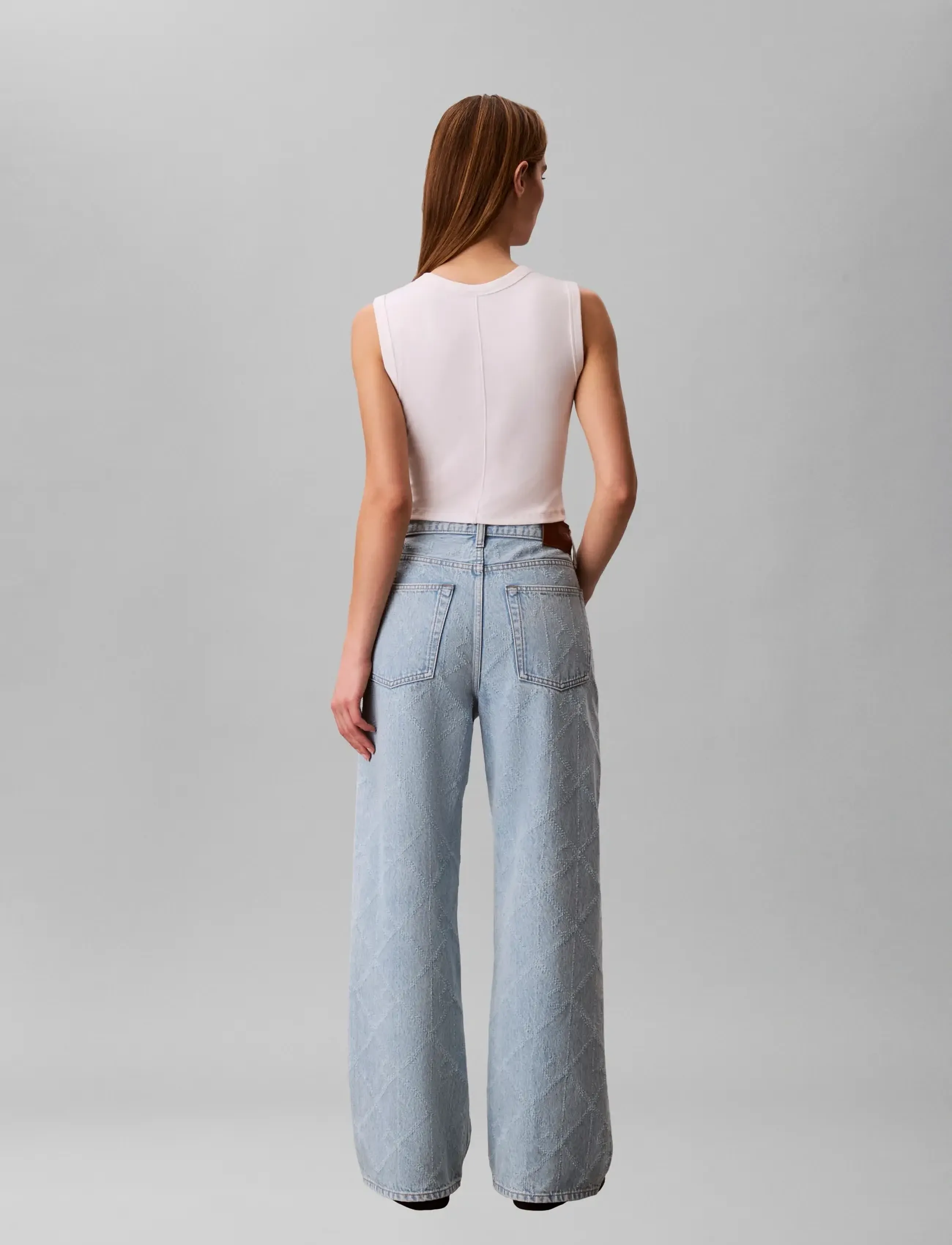 Calvin Klein Jeans - LOW RISE BAGGY NEEDLEPUNCH CK TR - pantalons larges - ck tropic - 2