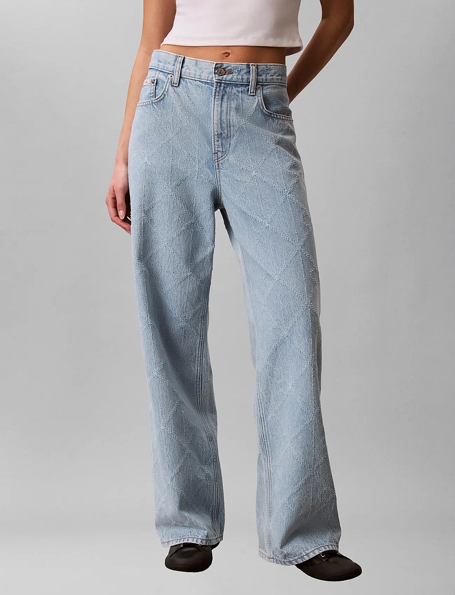 Calvin Klein Jeans - LOW RISE BAGGY NEEDLEPUNCH CK TR - pantalons larges - ck tropic - 3