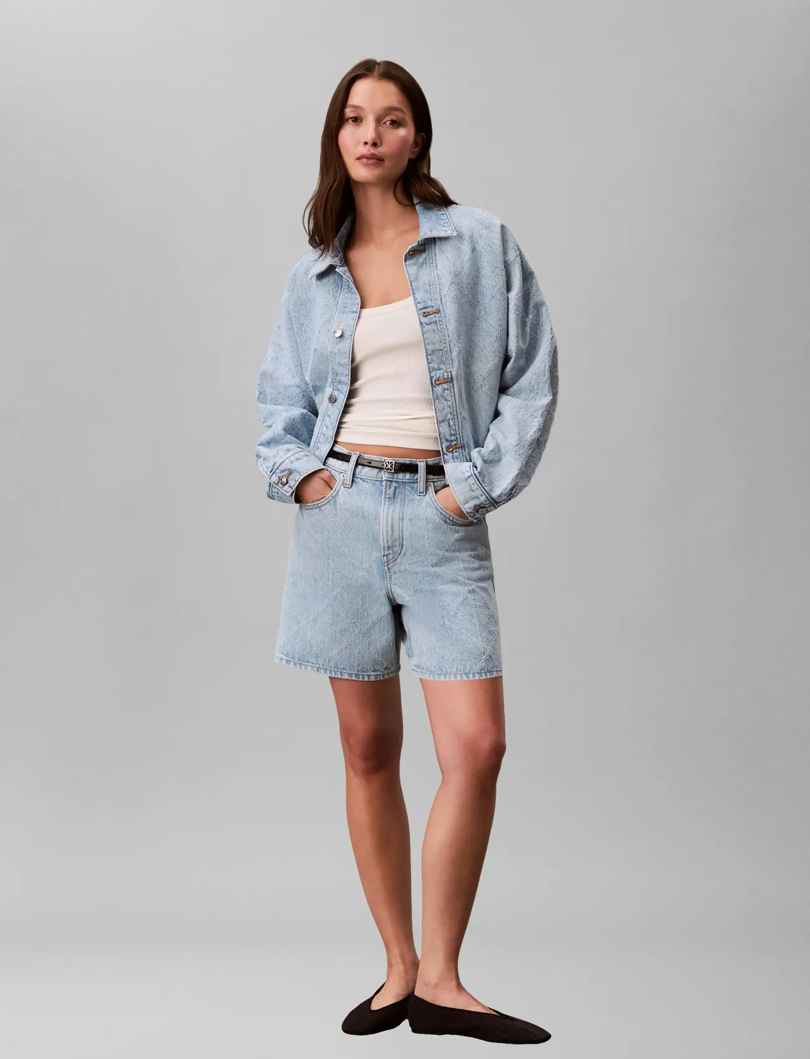 Calvin Klein Jeans Doleman Trucker Needlepunch Ck T, S, Blue, Jakker > Denim, Dame