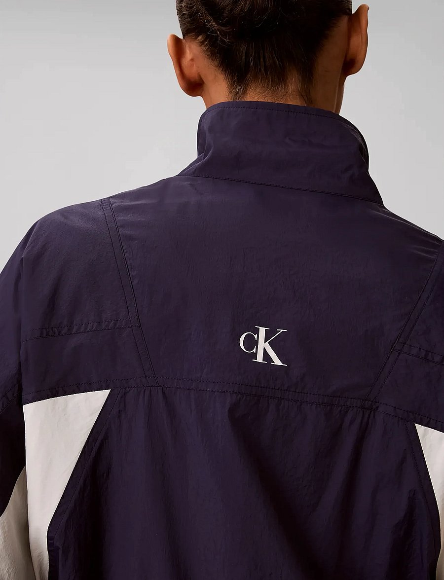 Calvin Klein Jeans - CROP DOLMAN COLORBLOCK JACKET - kevadjoped - evening blue chalk - 4