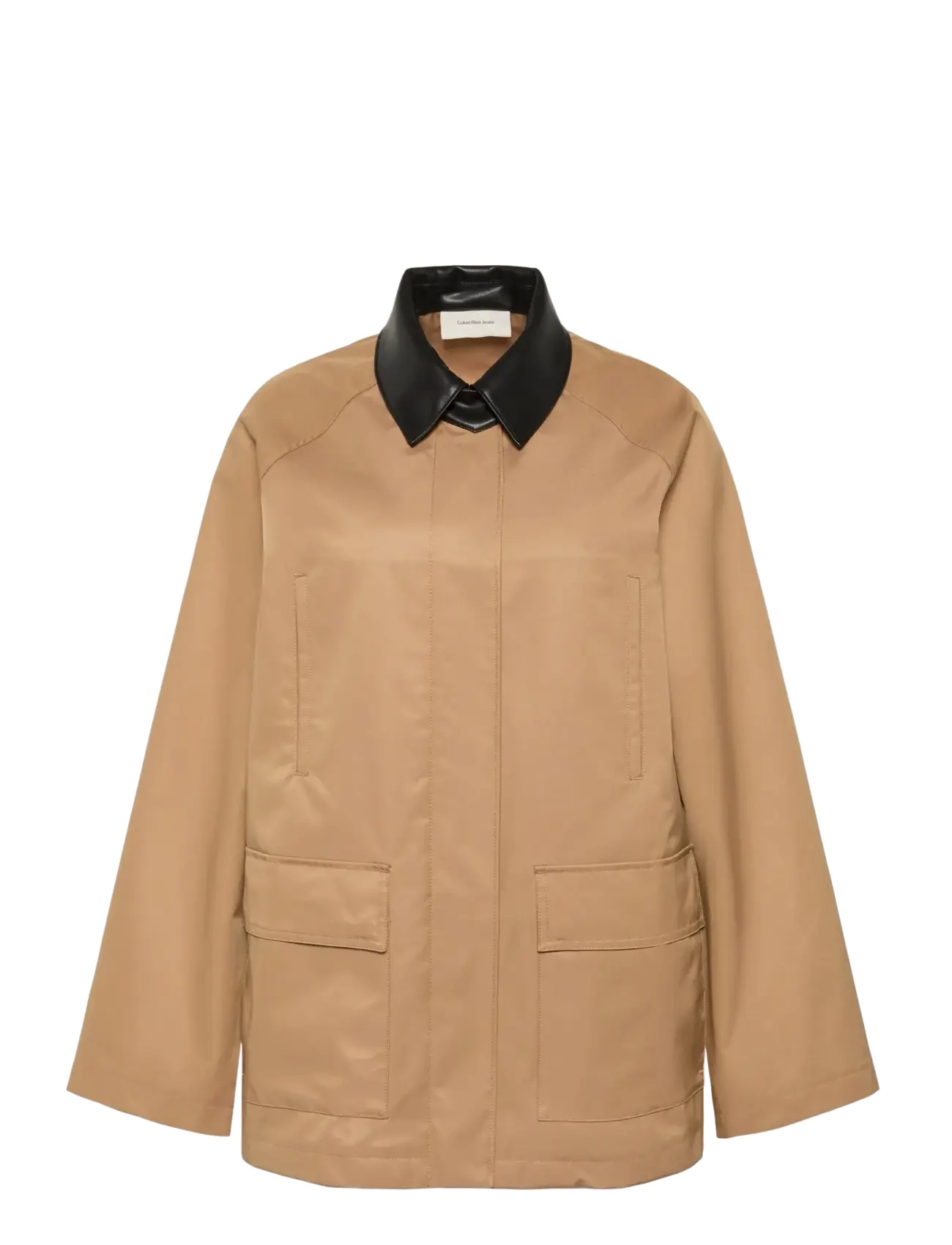 Calvin Klein Jeans CLASSIC COTTON TWILL CHORE JKT - Calvin Klein - TIGERS EYE   BLACK / beige