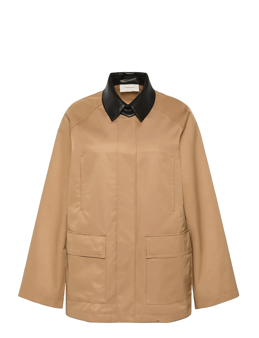 Calvin Klein Jeans - CLASSIC COTTON TWILL CHORE JKT - hagnýtir jakkar - tigers eye black - 1
