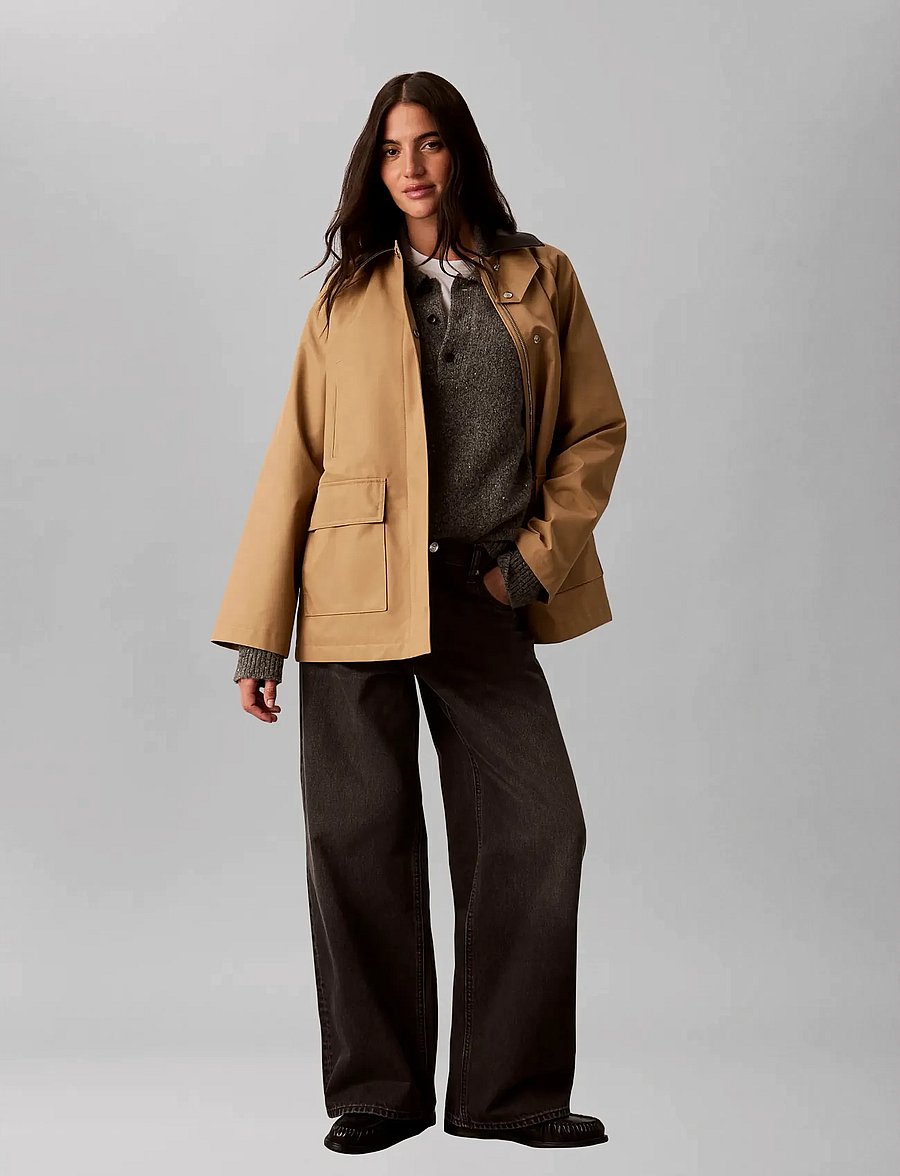 Calvin Klein Jeans - CLASSIC COTTON TWILL CHORE JKT - hagnýtir jakkar - tigers eye black - 0