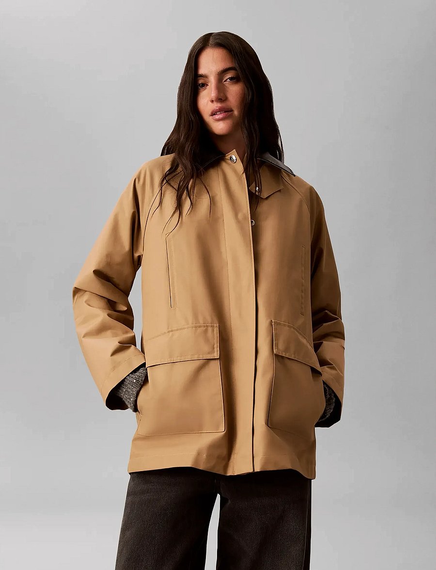 Calvin Klein Jeans - CLASSIC COTTON TWILL CHORE JKT - hagnýtir jakkar - tigers eye black - 4
