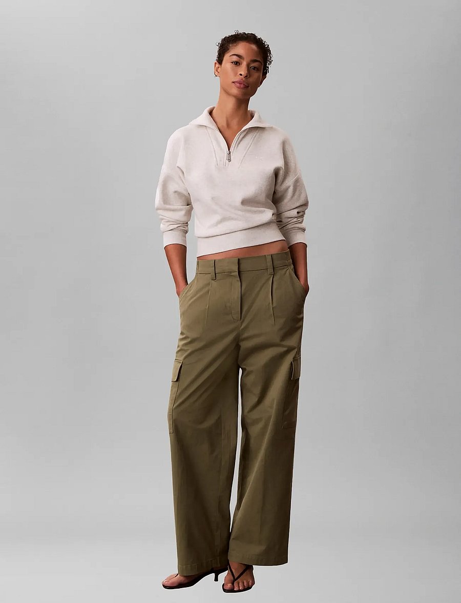 Calvin Klein Jeans - COTTON EWAIST CARGO PANT - cargobukser - deep lichen green - 0