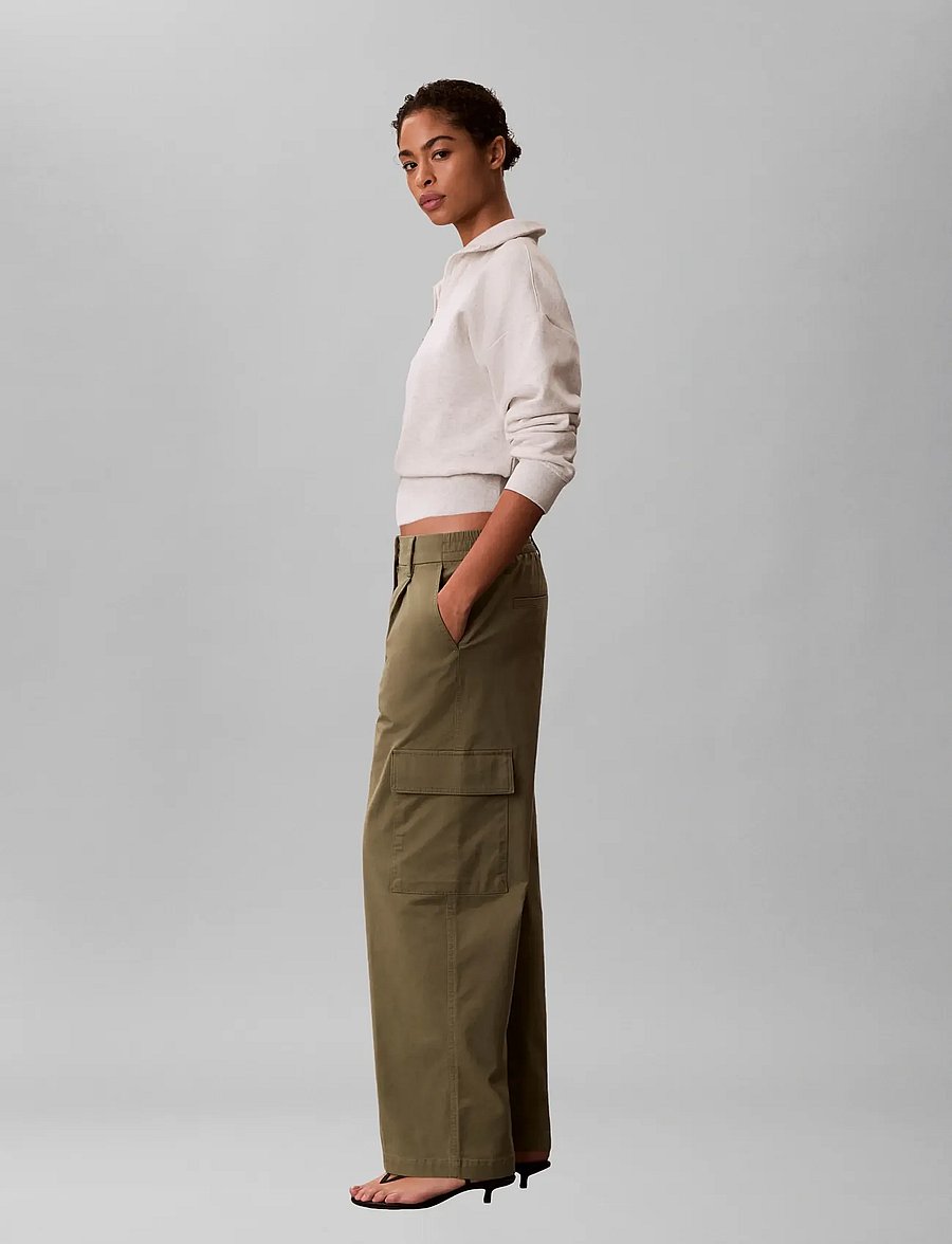 Calvin Klein Jeans - COTTON EWAIST CARGO PANT - cargobukser - deep lichen green - 4