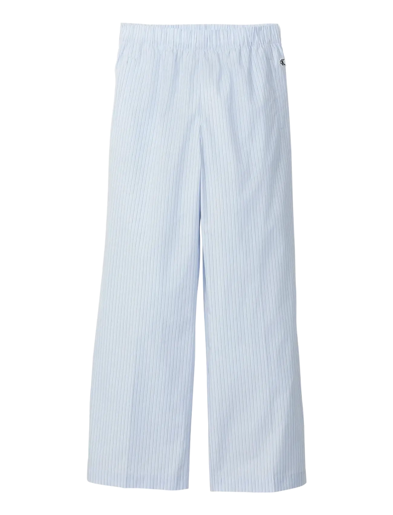 POPLIN EWAIST PULL ON PANT - YD - BREEZY BLUE 3 COLOR REFINED STRIPE
