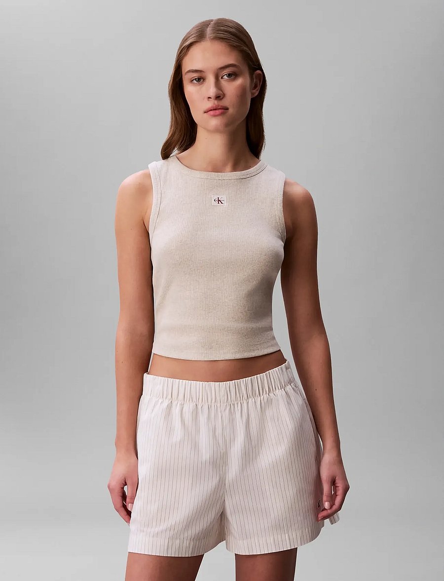 Calvin Klein Jeans - POPLIN CHINO SHORT YD - lühikesed chino-püksid - calico 3 color refined stripe - 3