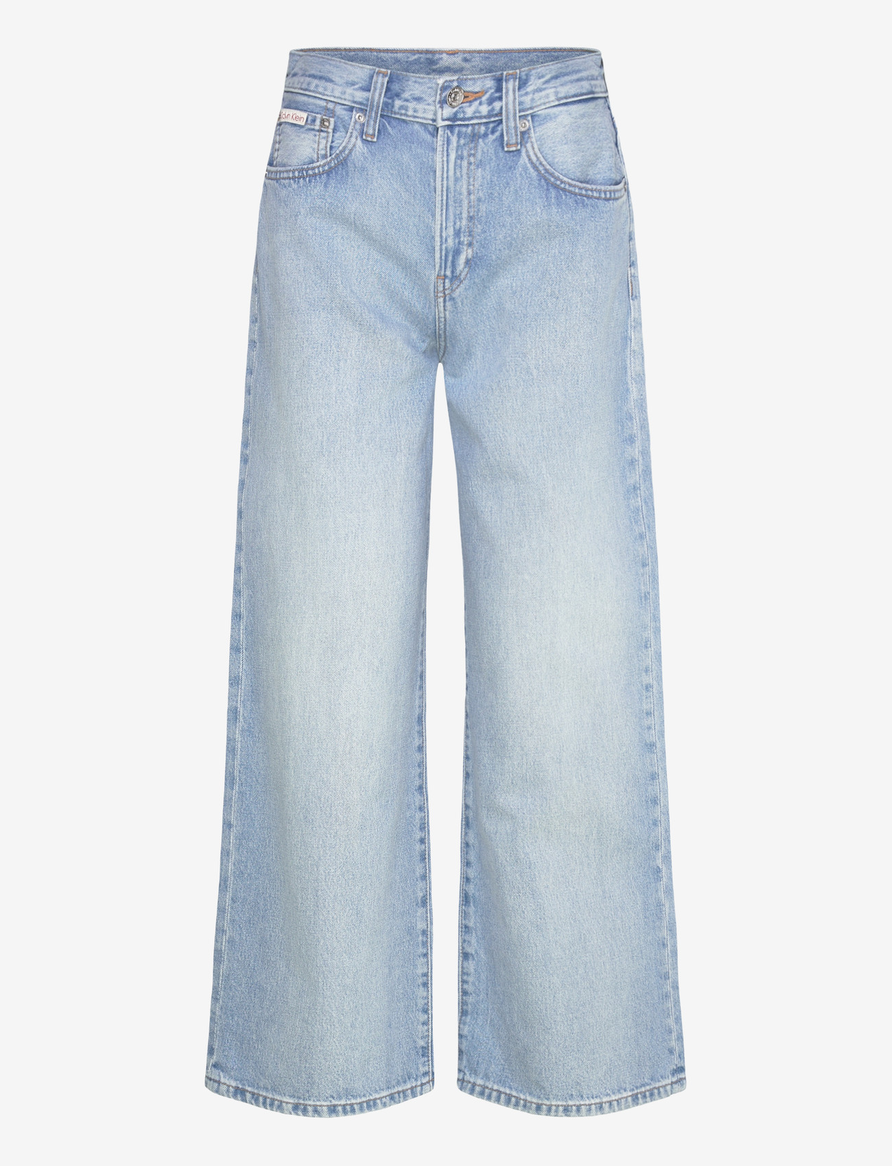 Calvin Klein Jeans - THE WIDE LEG SAGE STONE - hosen mit weitem bein - sage stone - 0