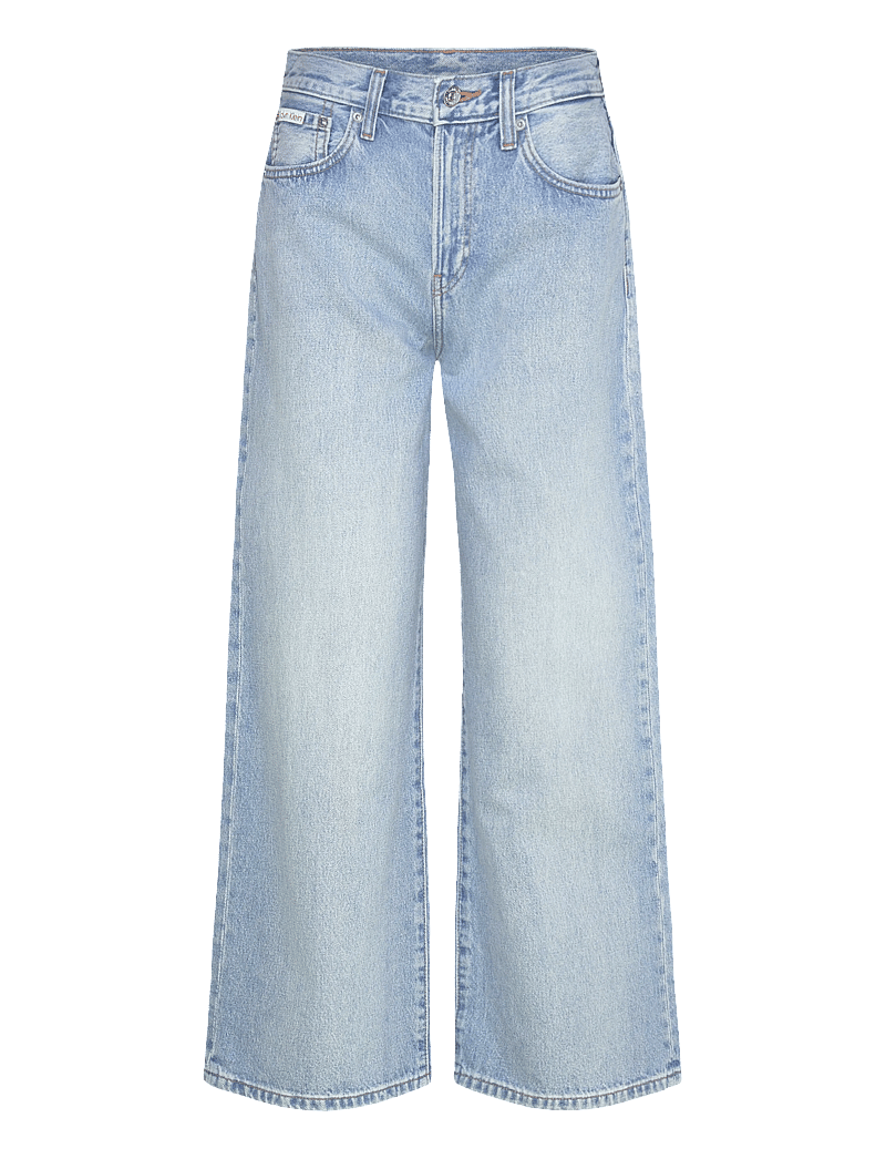 Calvin Klein Jeans - THE WIDE LEG SAGE STONE - hosen mit weitem bein - sage stone - 0