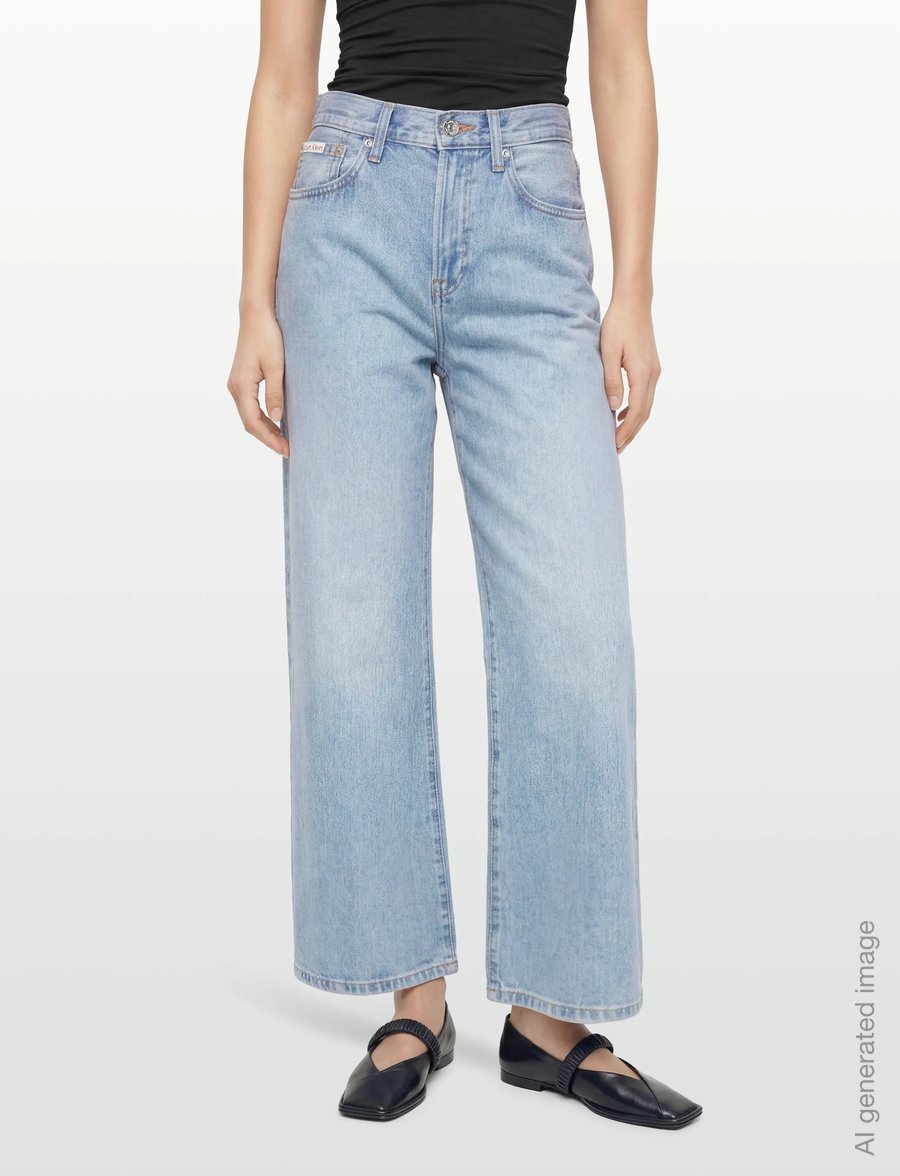 Calvin Klein Jeans - THE WIDE LEG SAGE STONE - wide leg jeans - sage stone - 3