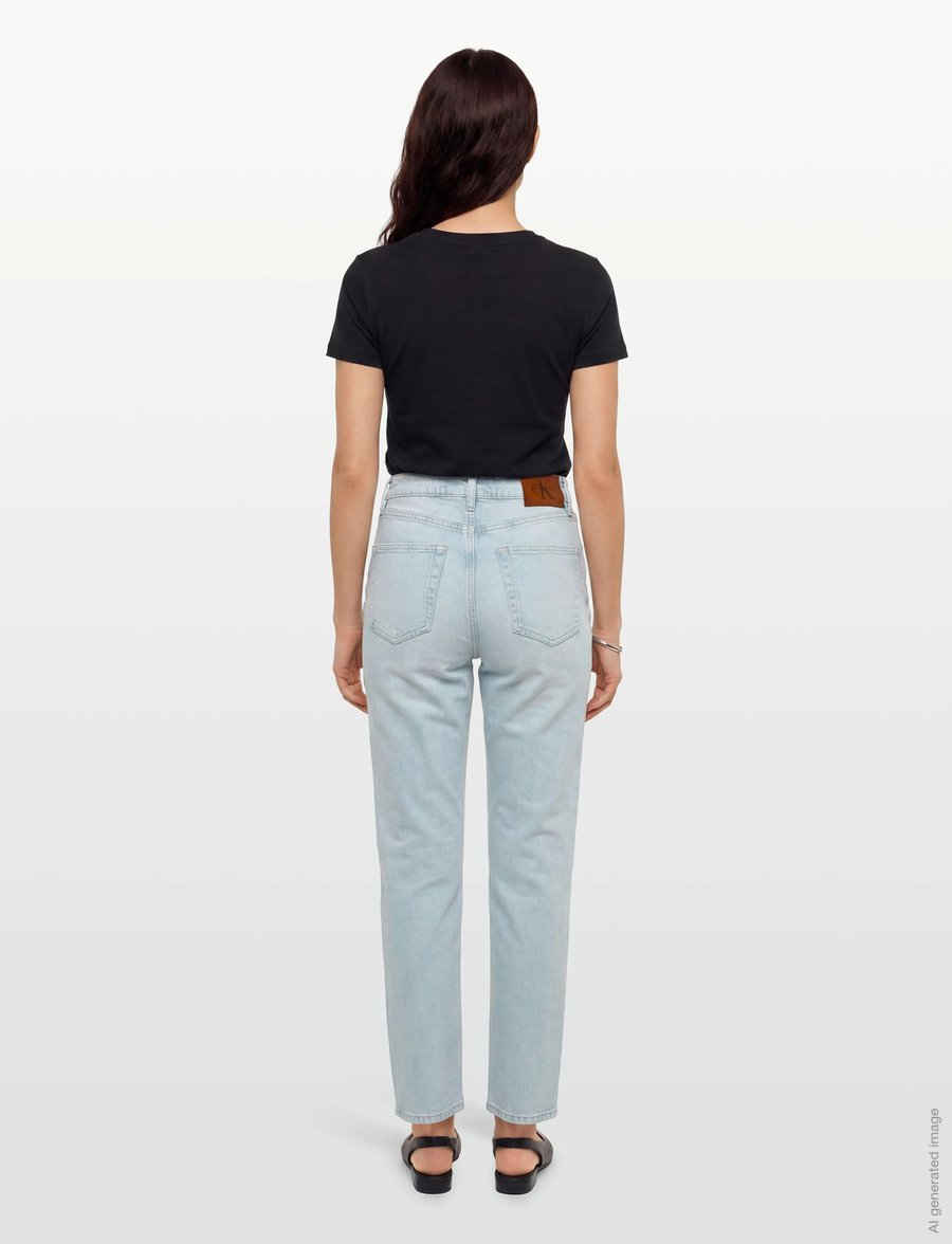 Calvin Klein Jeans - NEW MOM JEAN LIGHT OPAL - mom jeans - light opal - 4