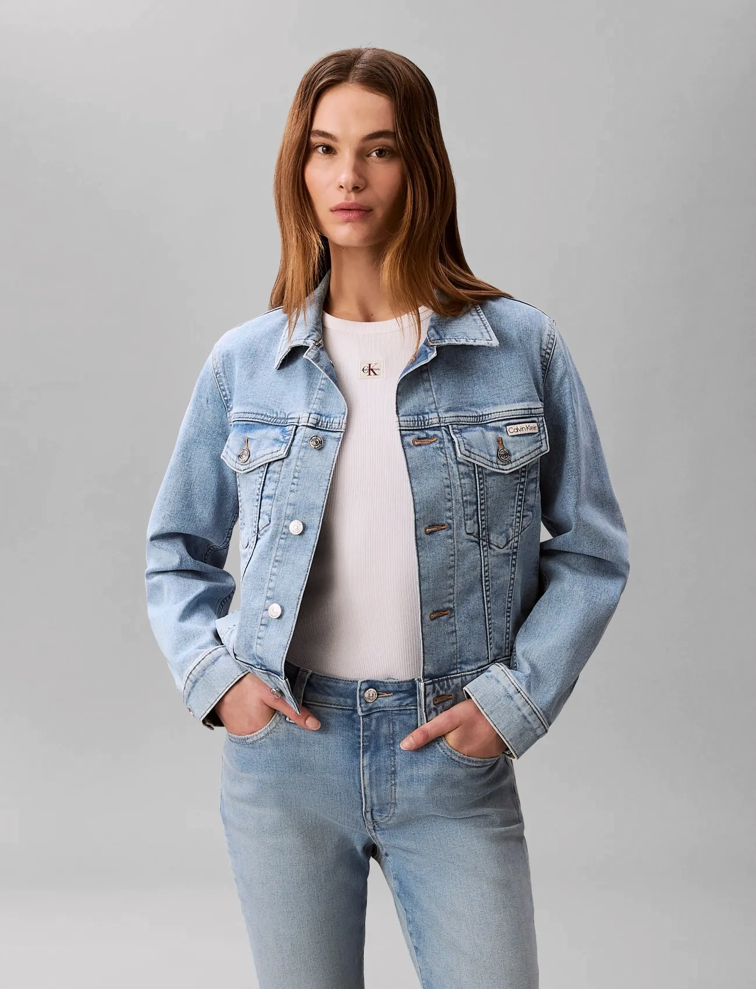 Calvin Klein Jeans - LS CLASSIC TRUCKER COASTAL LIGHT - forårsjakker - coastal light - 3