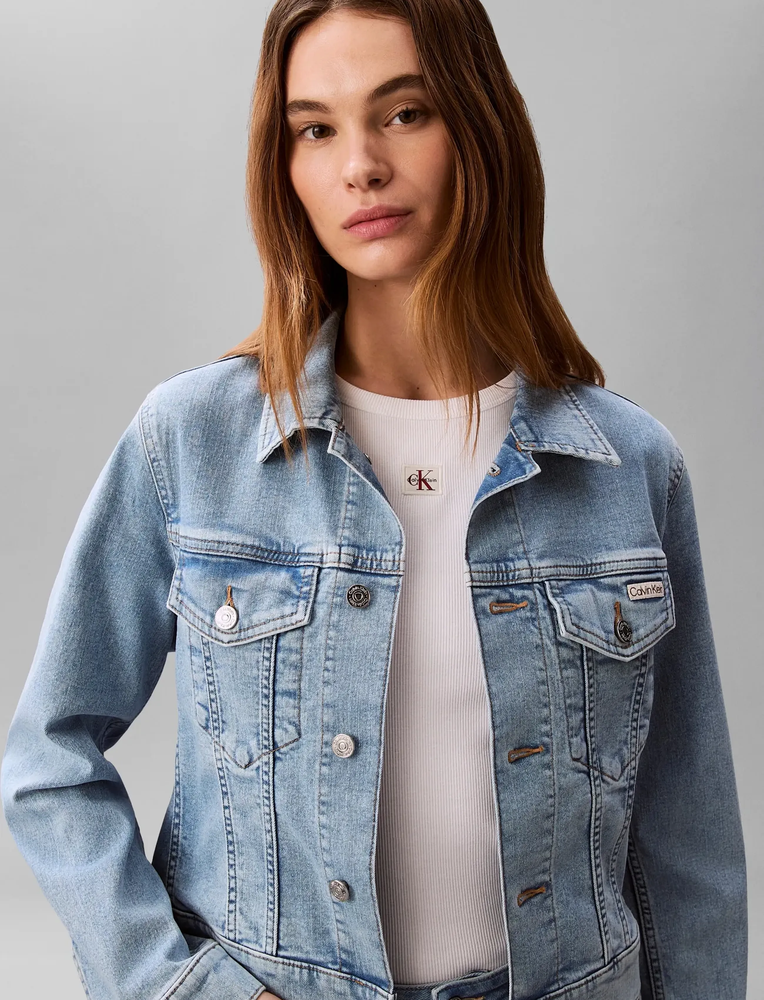 Calvin Klein Jeans - LS CLASSIC TRUCKER COASTAL LIGHT - forårsjakker - coastal light - 5