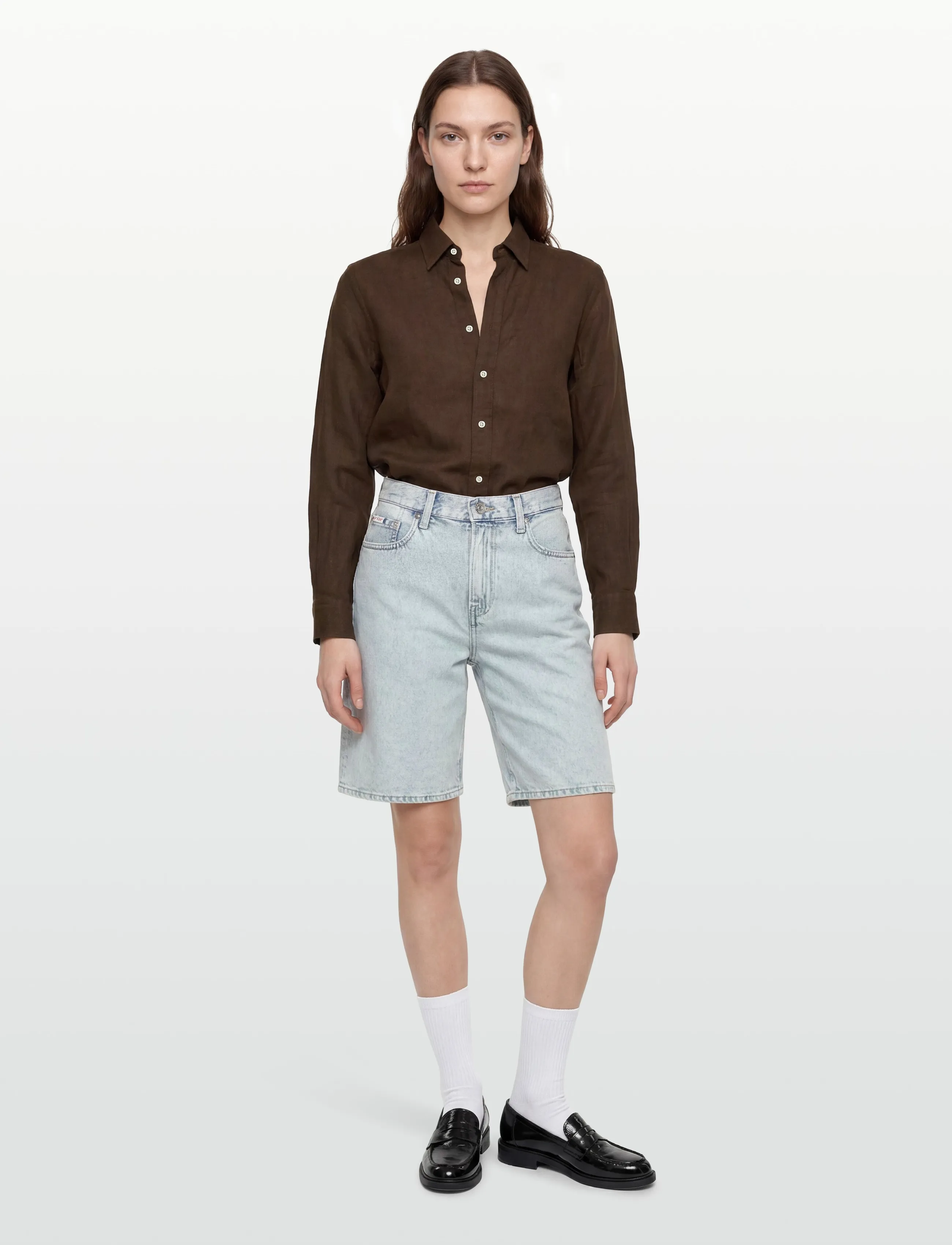 Calvin Klein Jeans THE BERMUDA SHORT BLEACHED BLUE - Calvin Klein - BLEACHED BLUE / blue