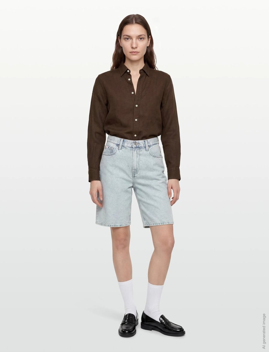 Calvin Klein Jeans - THE BERMUDA SHORT BLEACHED BLUE - jeansshorts - bleached blue - 0
