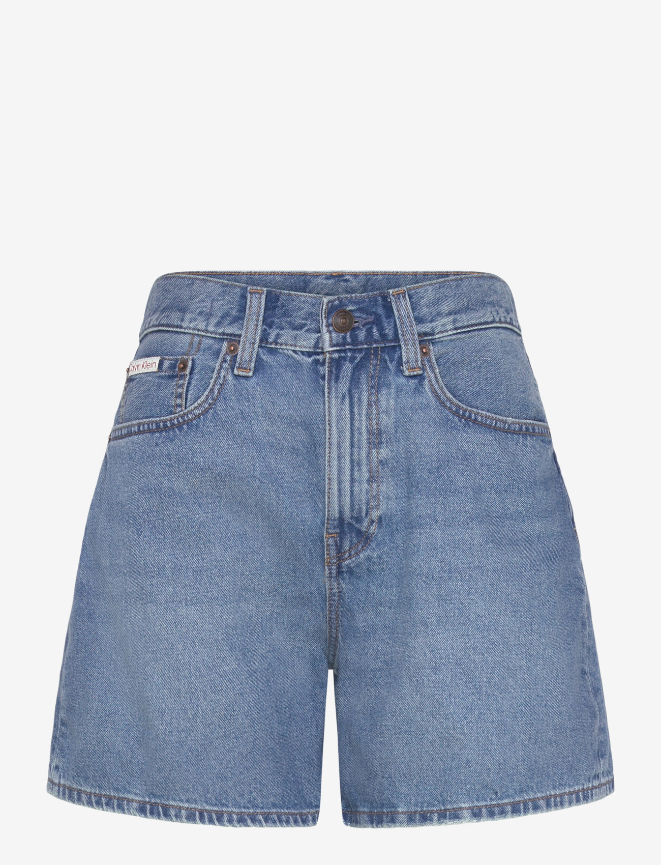 Calvin Klein Jeans - HI RISE A-LINE SHORT BLUE CAROLI - jeansshorts - blue caroline - 0