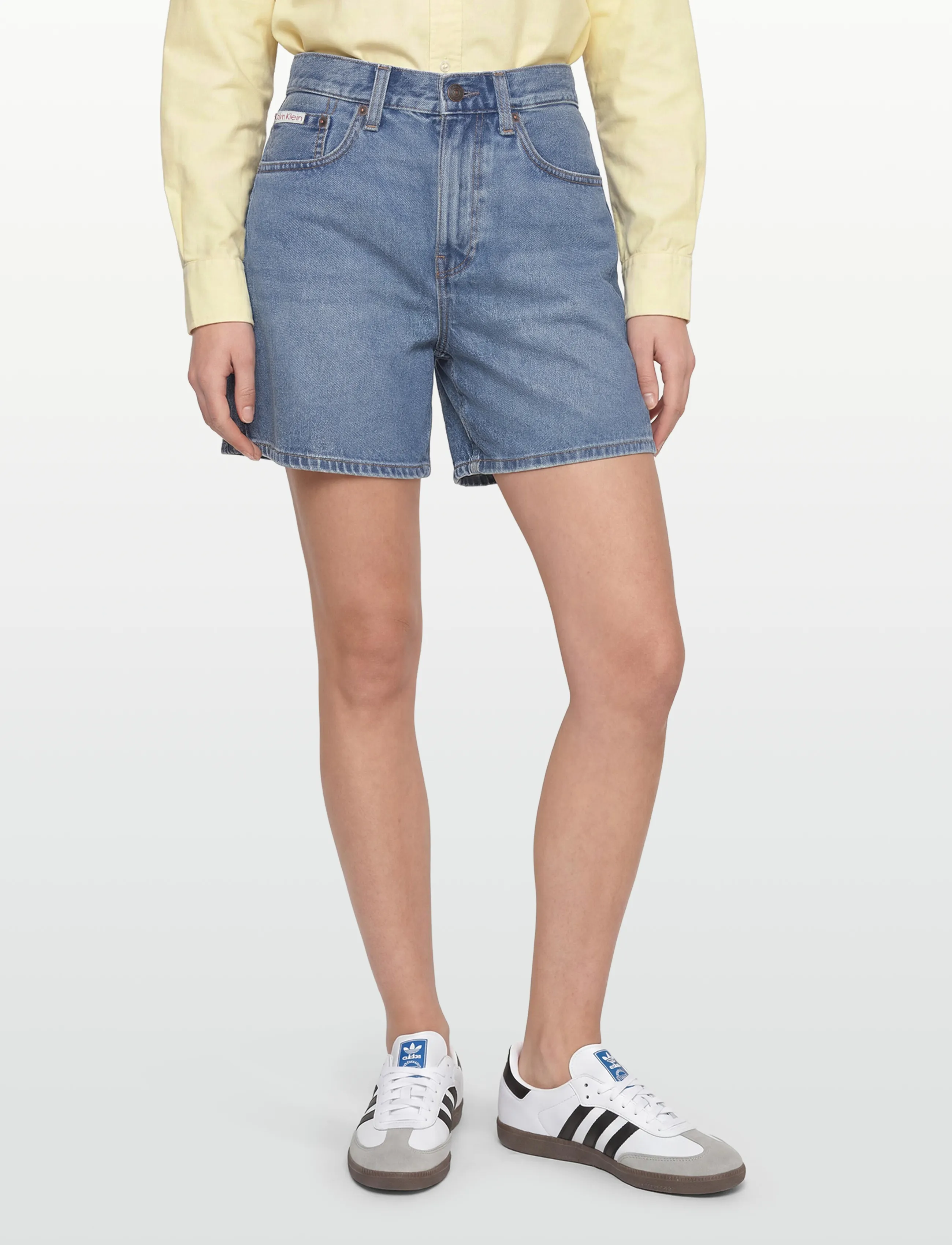Calvin Klein Jeans - HI RISE A-LINE SHORT BLUE CAROLI - blue caroline - 3
