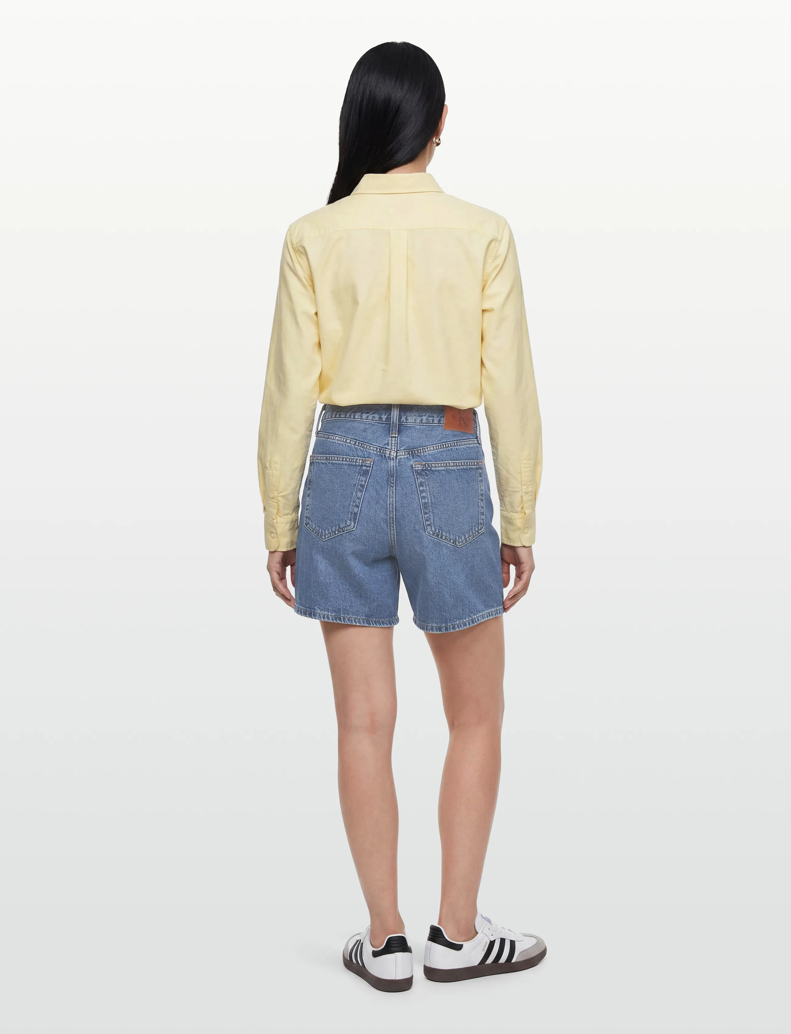 Calvin Klein Jeans - HI RISE A-LINE SHORT BLUE CAROLI - blue caroline - 4
