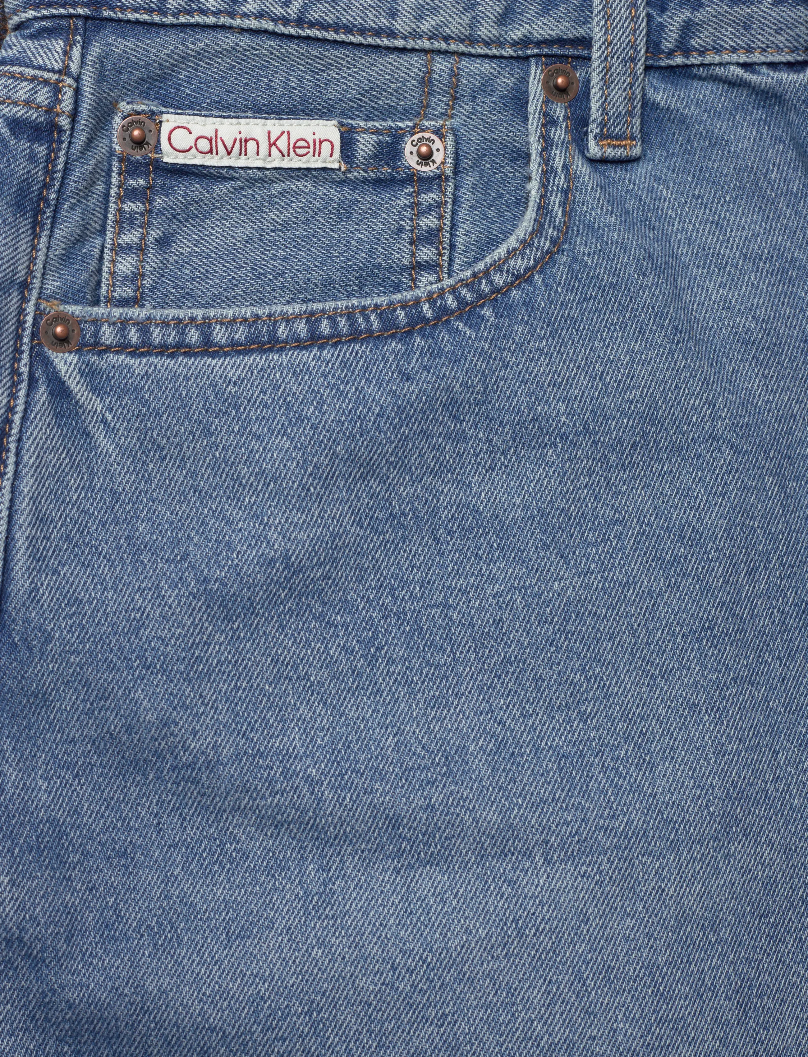 Calvin Klein Jeans - HI RISE A-LINE SHORT BLUE CAROLI - blue caroline - 5