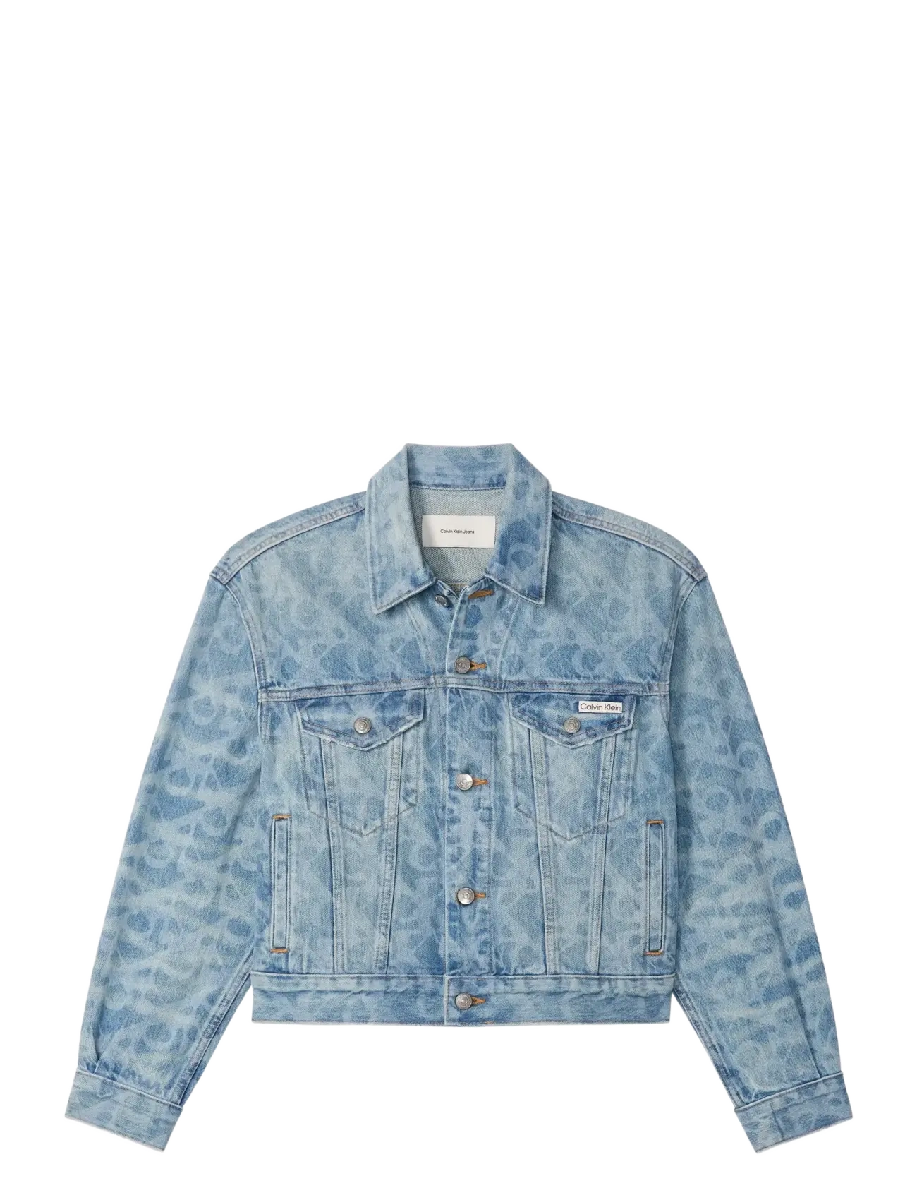 Calvin Klein Jeans AOP 90s TRUCKER JACKET LT PLAYBI - Frühlingsjacken - LT PLAYBILL / blue