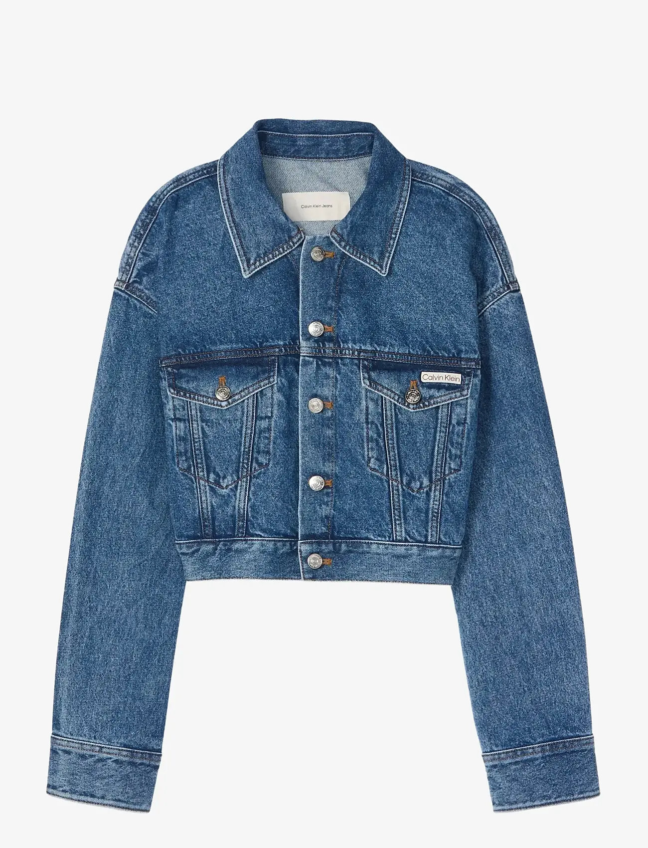 Calvin Klein Jeans - DENIM CROPPED TRUCKER BLUE CAROL - jeansjacken - blue caroline - 1