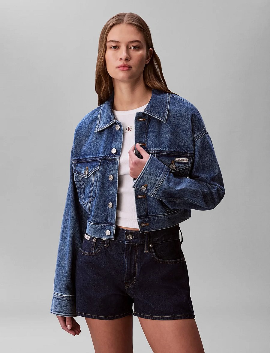 Calvin Klein Jeans - DENIM CROPPED TRUCKER BLUE CAROL - jeansjakker - blue caroline - 3
