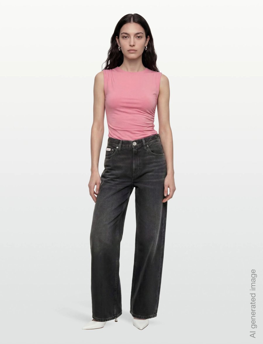 Calvin Klein Jeans - RELAXED BARREL JEAN EVENING BLAC - barrel jeans - evening black - 0