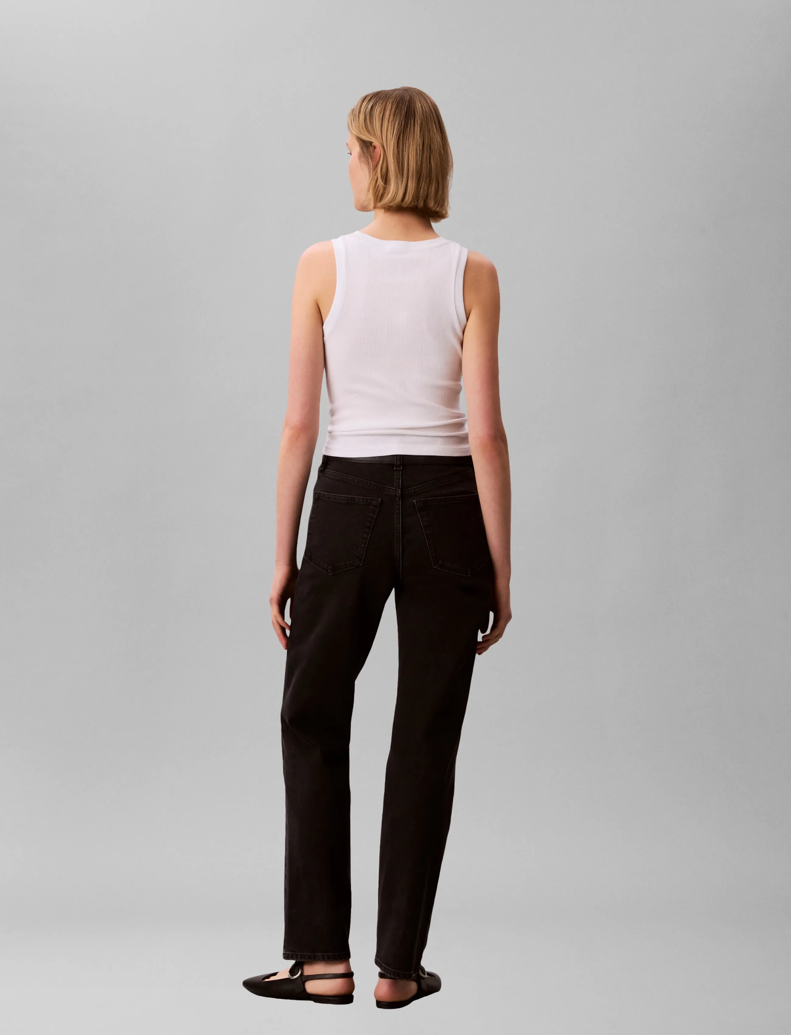 Calvin Klein Jeans - HIGH RISE STRAIGHT MIDNIGHT BLAC - midnight black - 2