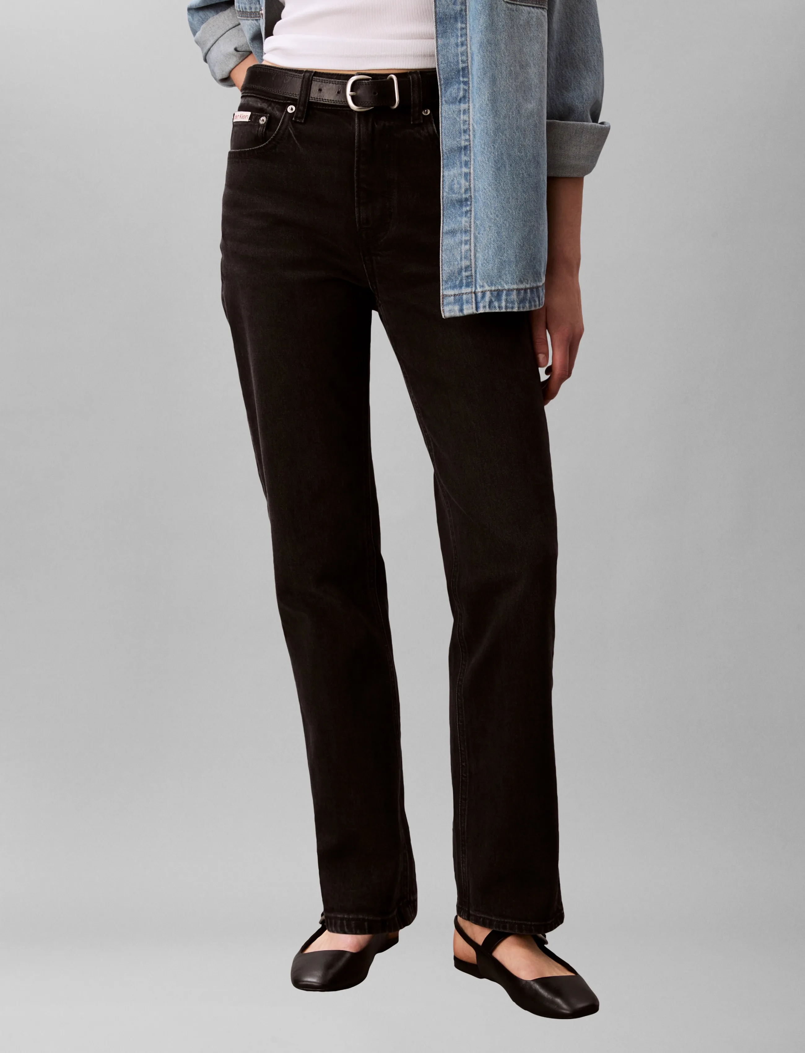 Calvin Klein Jeans - HIGH RISE STRAIGHT MIDNIGHT BLAC - midnight black - 3
