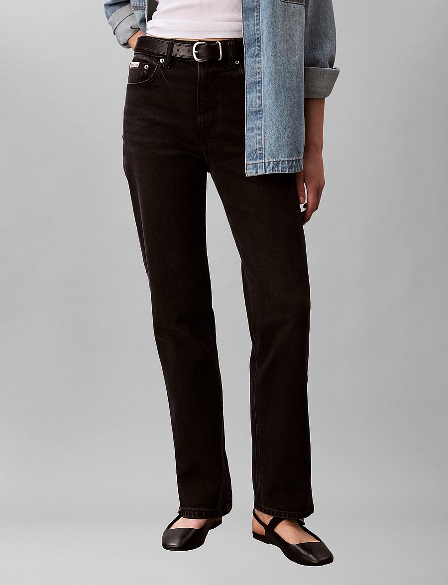 Calvin Klein Jeans - HIGH RISE STRAIGHT MIDNIGHT BLAC - midnight black - 3
