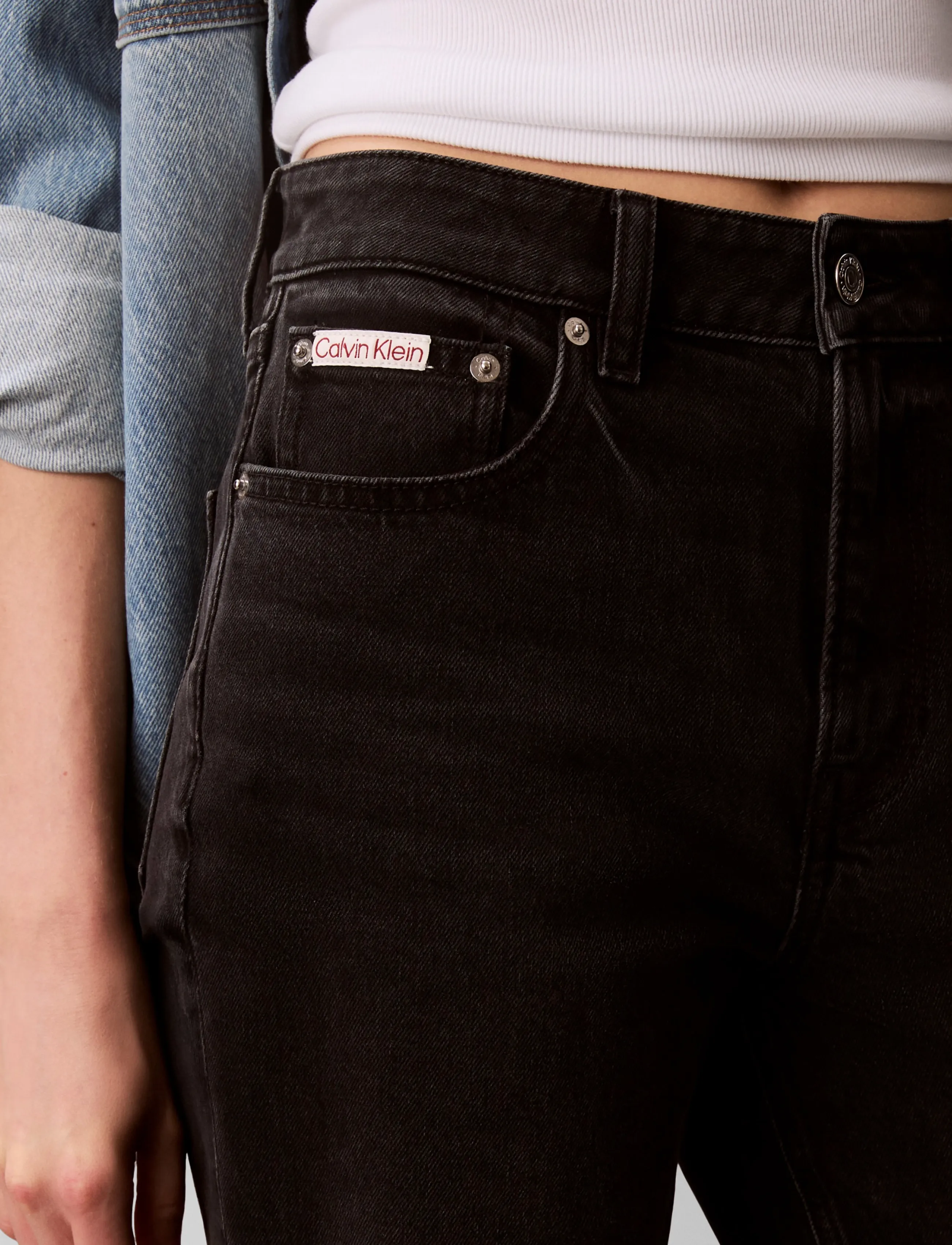 Calvin Klein Jeans - HIGH RISE STRAIGHT MIDNIGHT BLAC - midnight black - 4