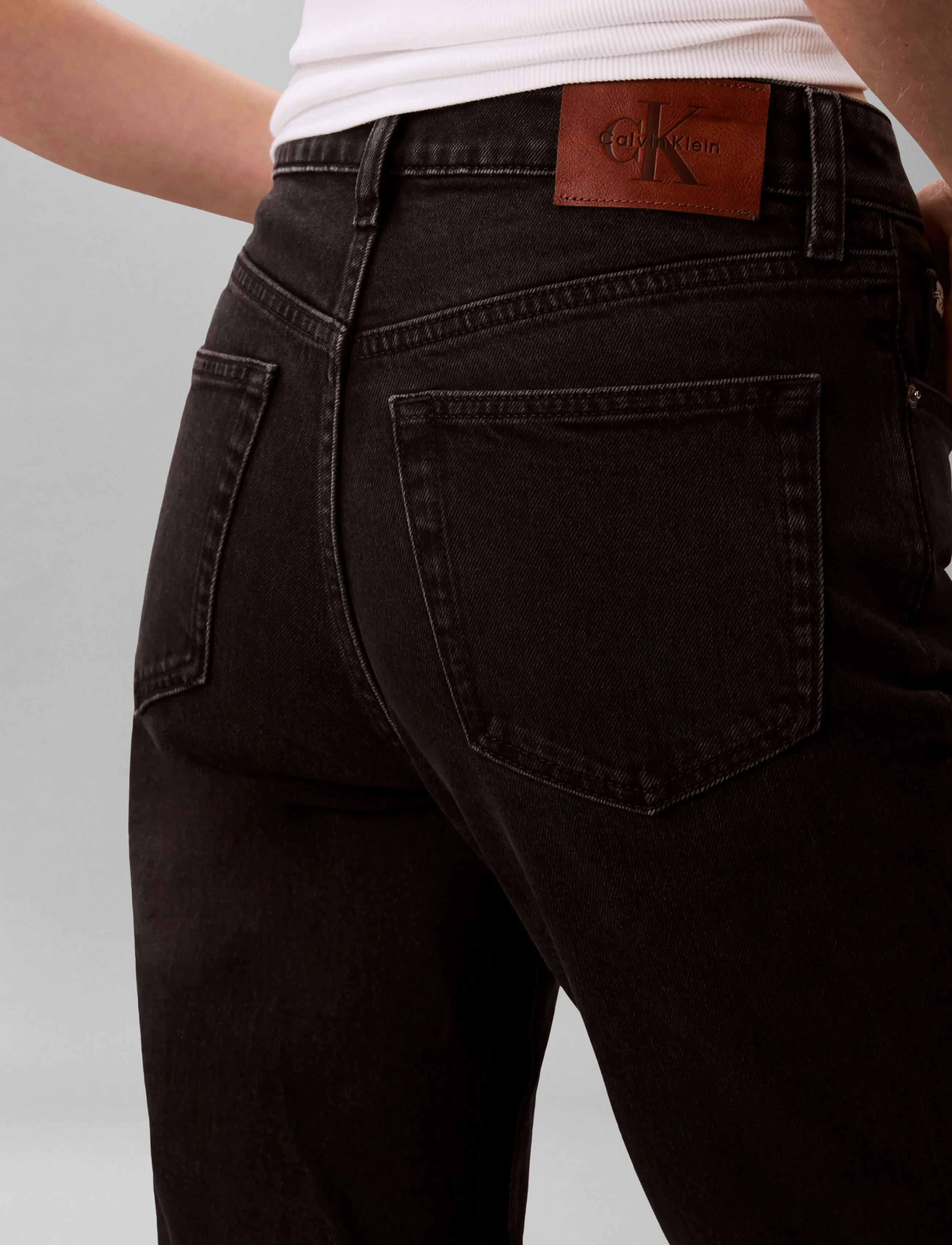 Calvin Klein Jeans - HIGH RISE STRAIGHT MIDNIGHT BLAC - midnight black - 5