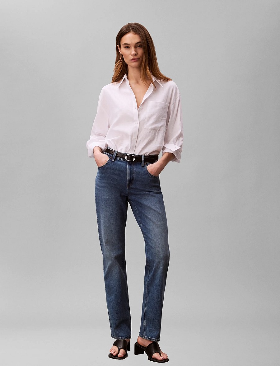 Calvin Klein Jeans - HIGH RISE STRAIGHT VINTAGE SKYFA - raka jeans - vintage skyfall - 0