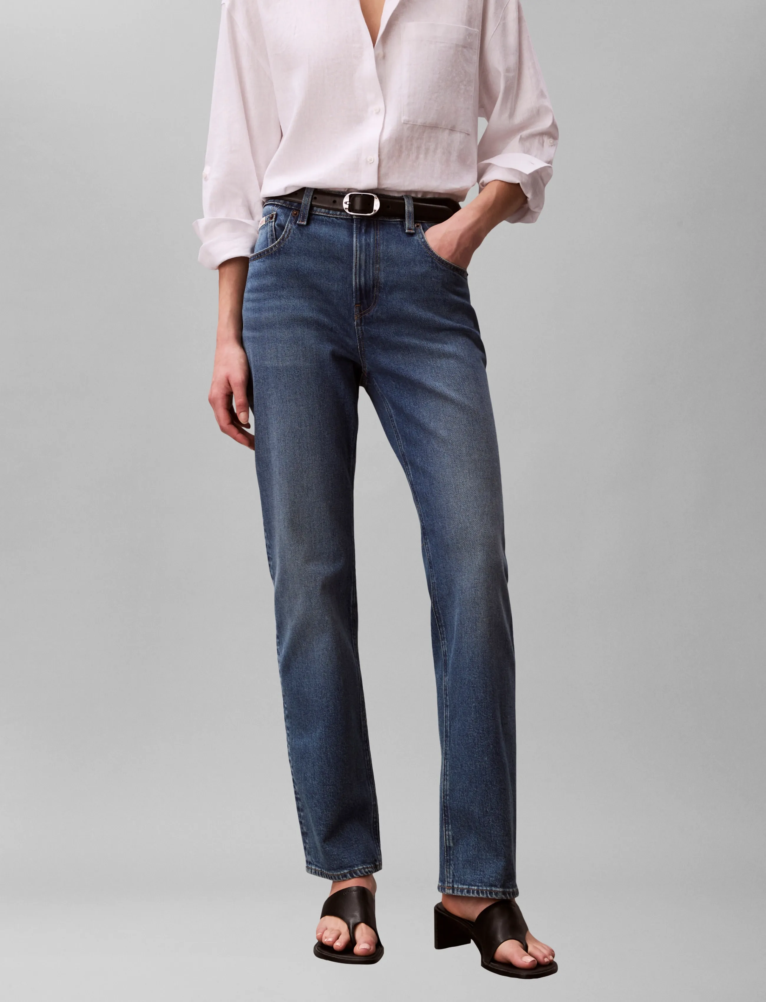 Calvin Klein Jeans - HIGH RISE STRAIGHT VINTAGE SKYFA - raka jeans - vintage skyfall - 3