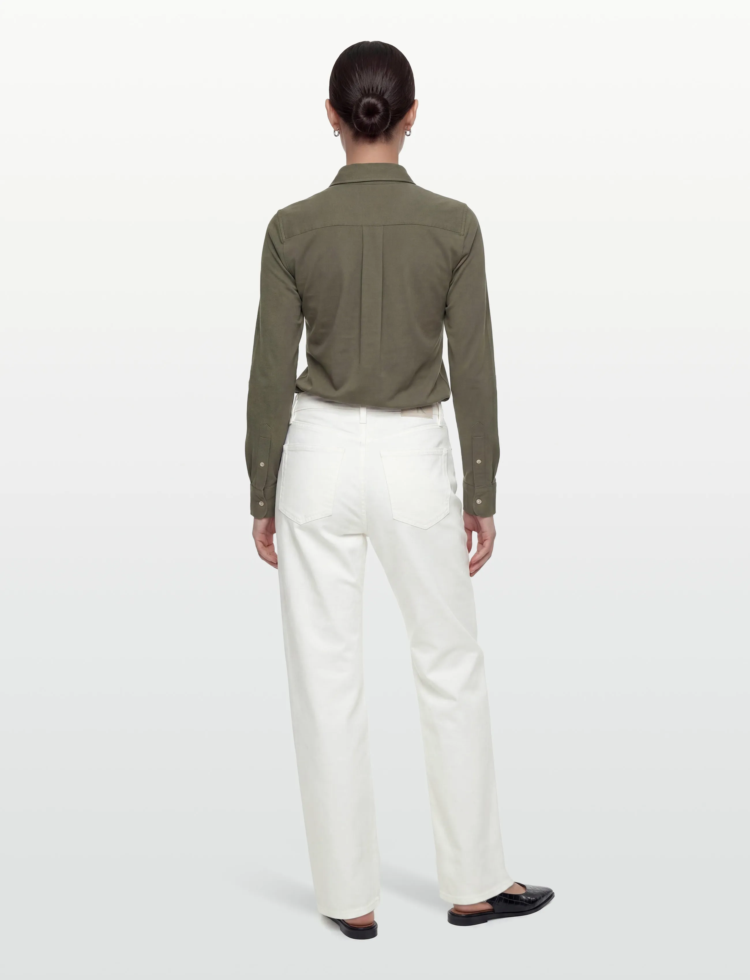 Calvin Klein Jeans - HIGH RISE STRAIGHT CHALK WHITE - straight jeans - chalk white - 4