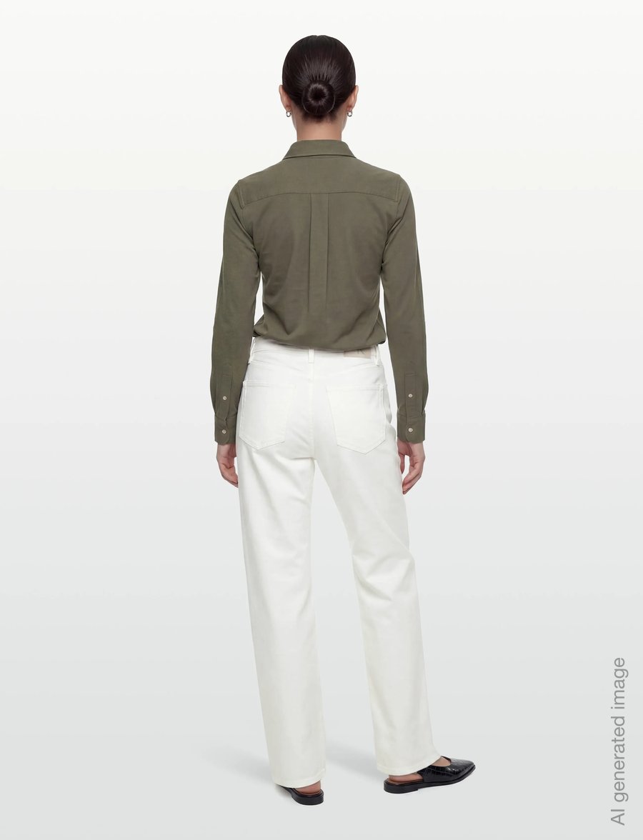 Calvin Klein Jeans - HIGH RISE STRAIGHT CHALK WHITE - gerade jeans - chalk white - 4