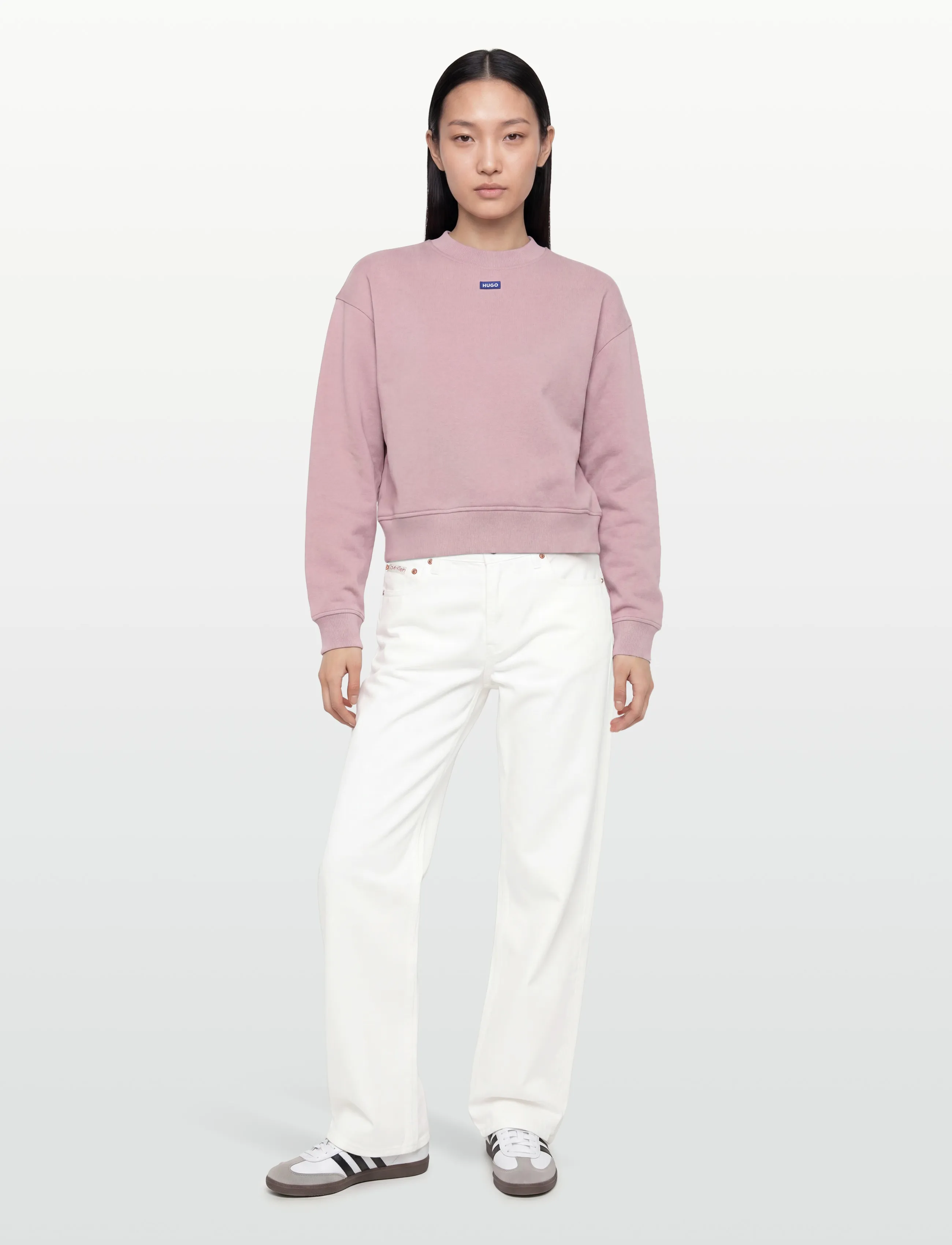 Calvin Klein Jeans 90s STRAIGHT CHALK WHITE - Straight jeans - CHALK WHITE / white