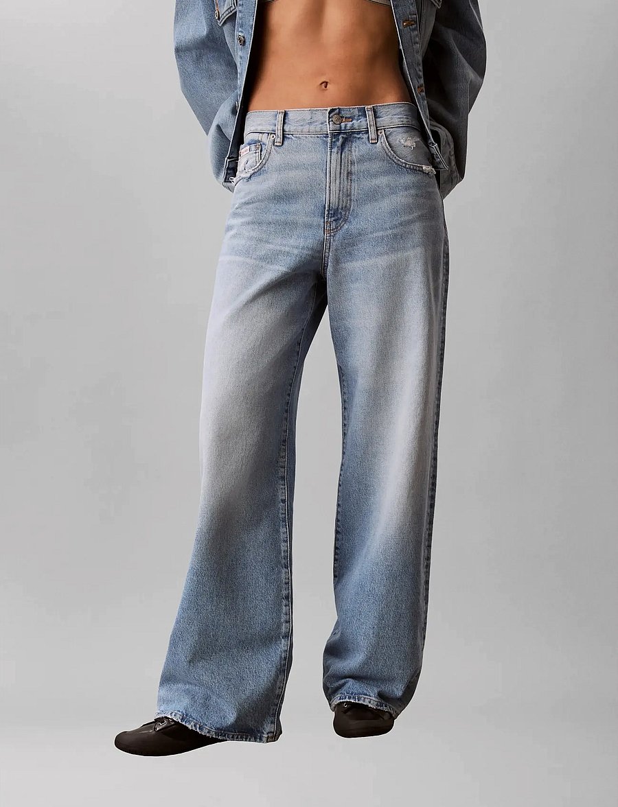Calvin Klein Jeans - THE WIDE LEG TINTED CRUISE - hosen mit weitem bein - tinted cruise - 3