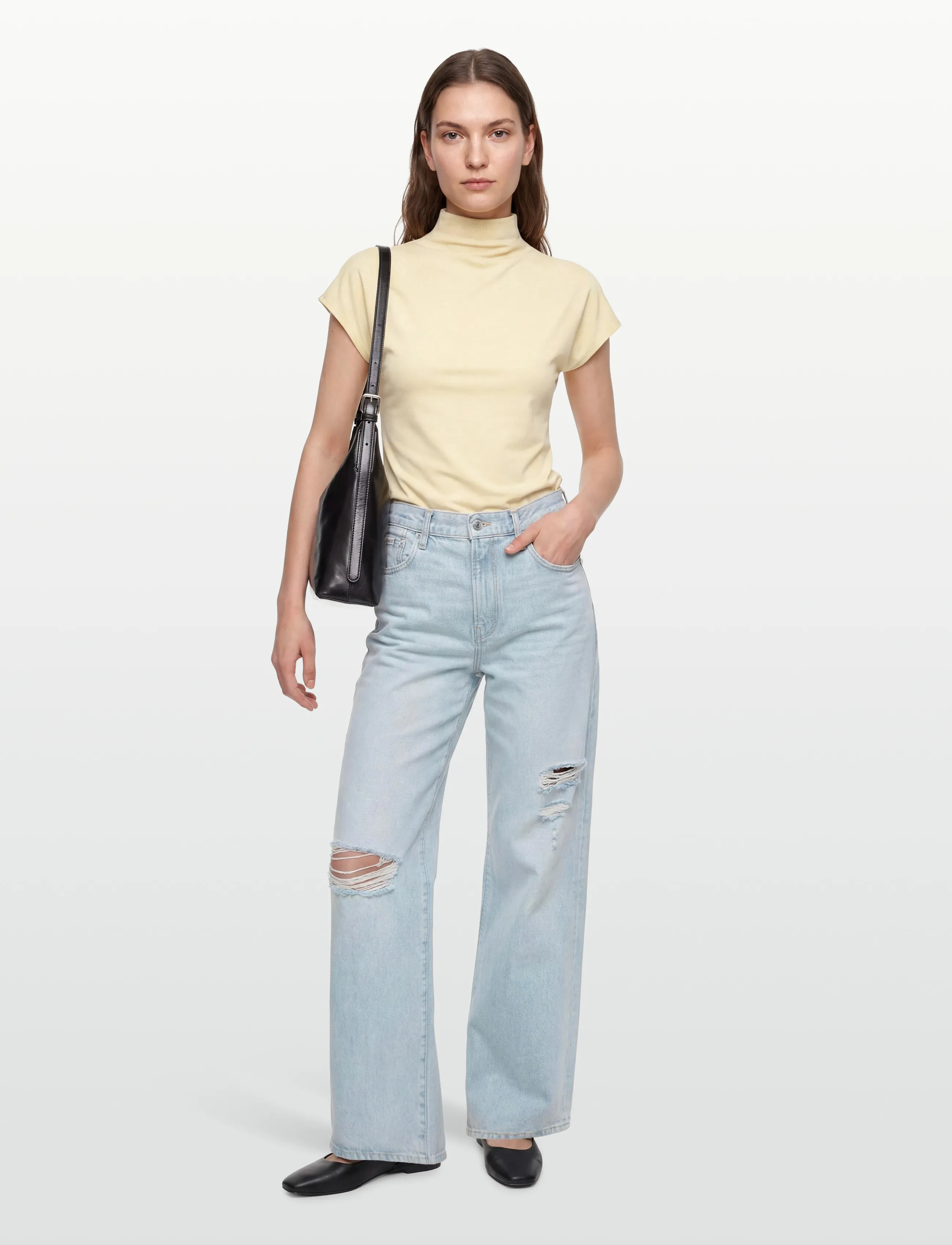 Calvin Klein Jeans - THE WIDE LEG WORN VENICE - hosen mit weitem bein - worn venice - 0