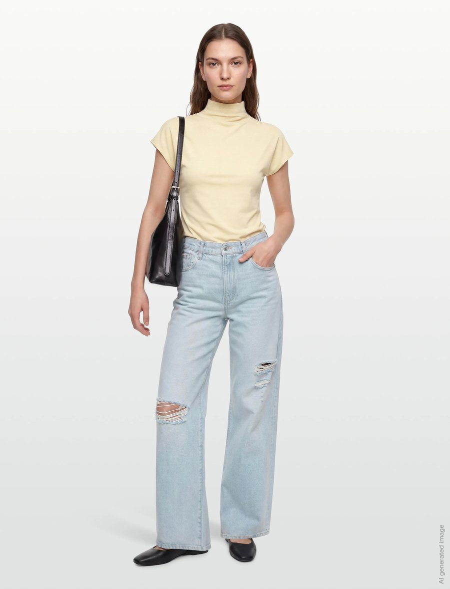 Calvin Klein Jeans - THE WIDE LEG WORN VENICE - hosen mit weitem bein - worn venice - 0