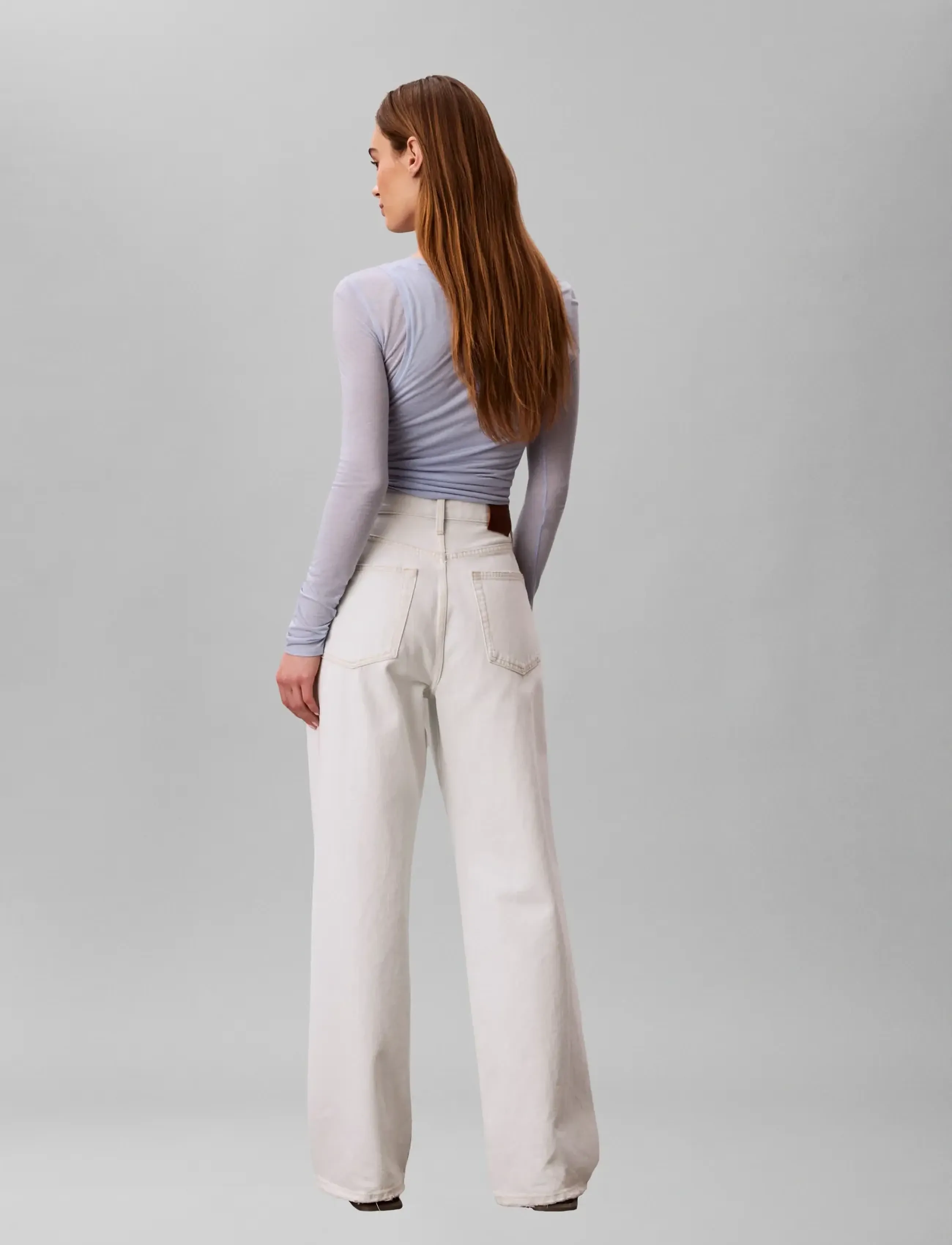 Calvin Klein Jeans - THE WIDE LEG BLEACHED LIGHT - hosen mit weitem bein - bleached light - 2