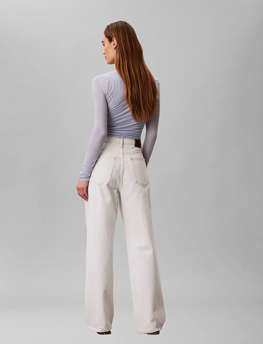 Calvin Klein Jeans - THE WIDE LEG BLEACHED LIGHT - hosen mit weitem bein - bleached light - 2