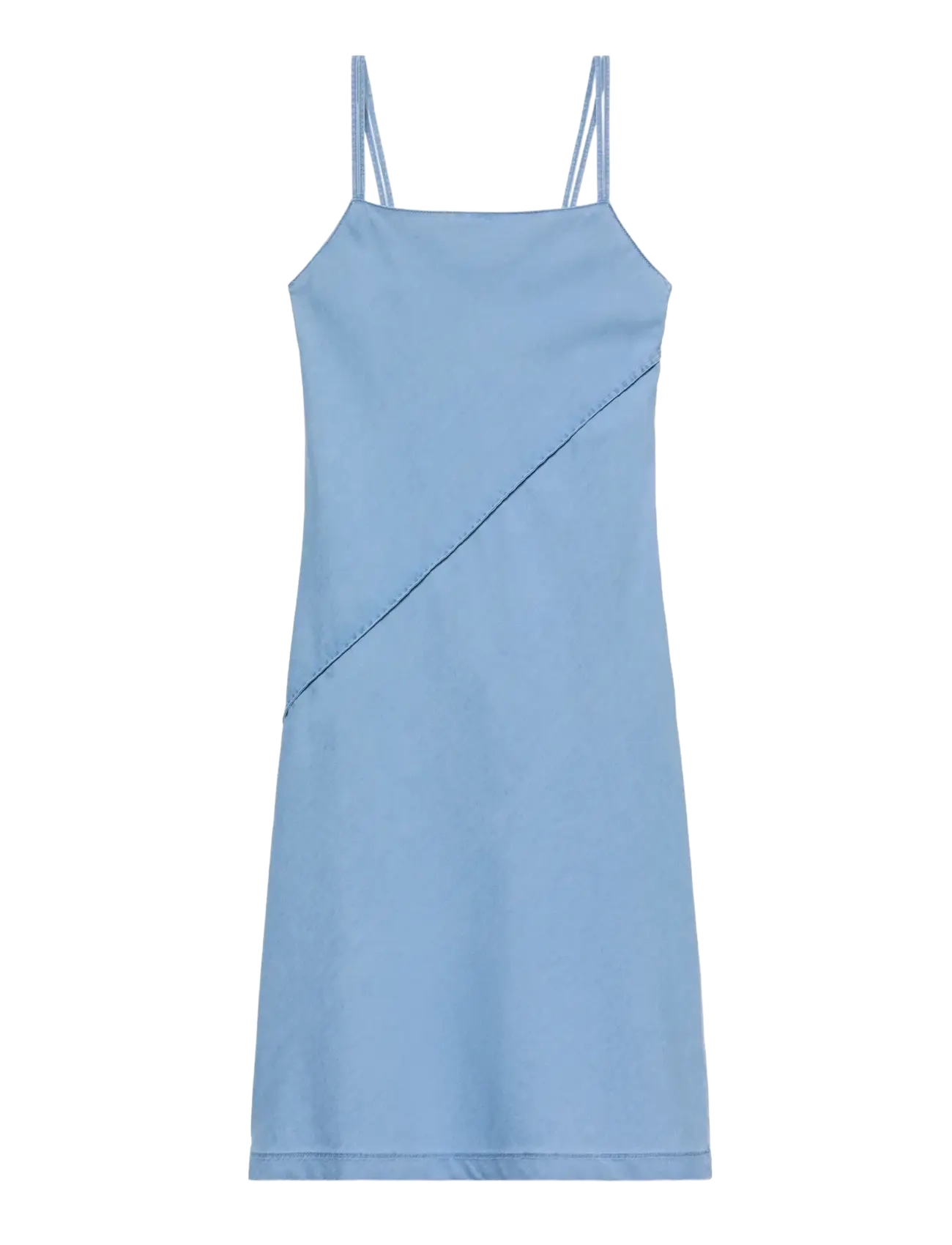 CALVIN KLEIN JEANS Bias Cut Denim Soft Kleid Lightw Blau - XS - Damen