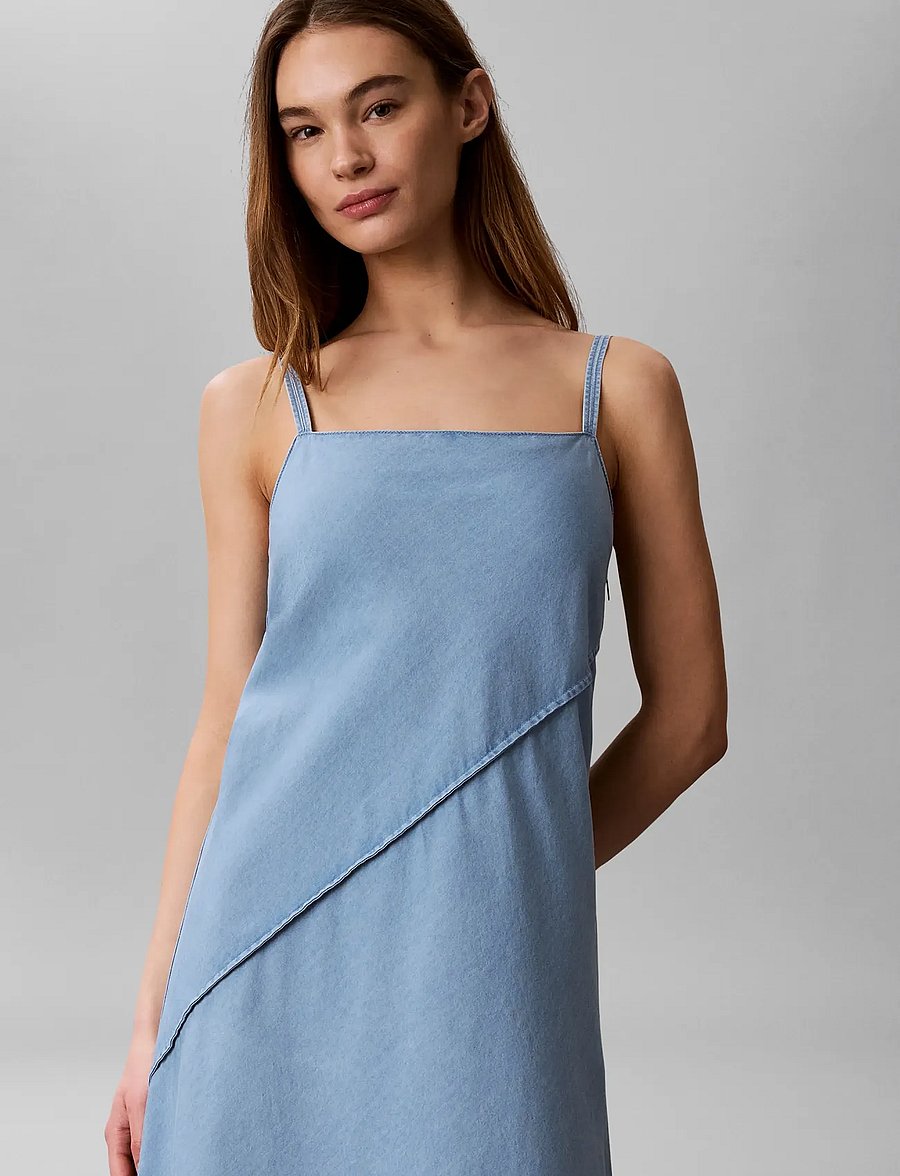 Calvin Klein Jeans - BIAS CUT DENIM SOFT DRESS LIGHTW - slipklänningar - lightway - 3