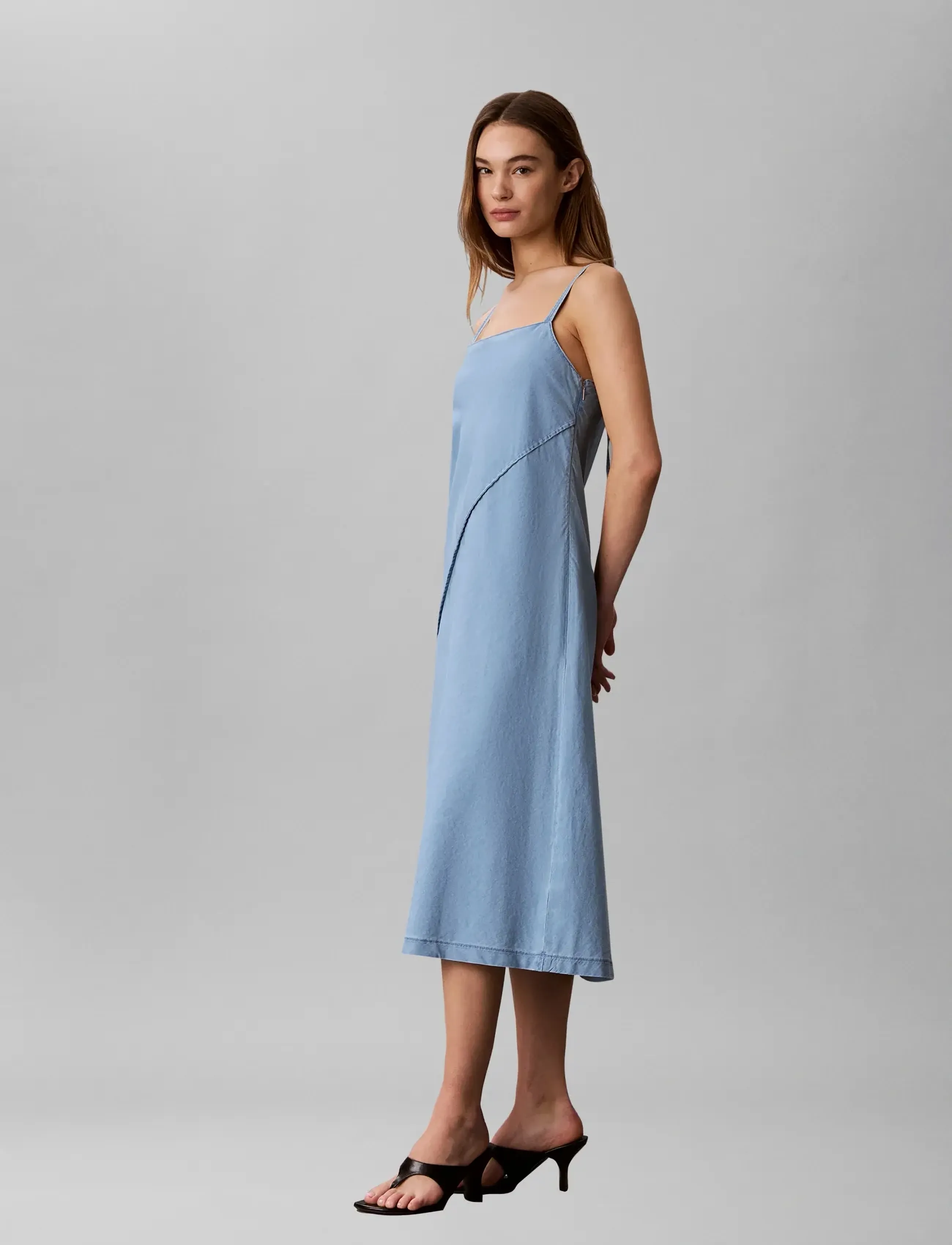 Calvin Klein Jeans - BIAS CUT DENIM SOFT DRESS LIGHTW - robes moulantes - lightway - 4