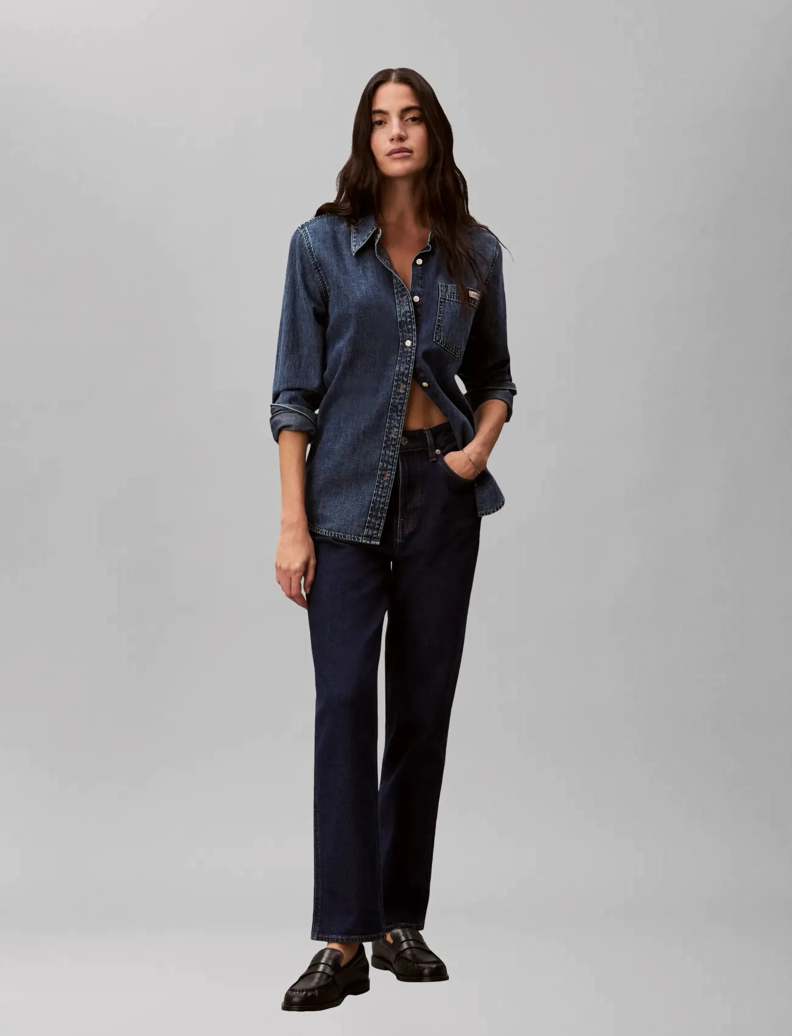 Calvin Klein Jeans The Brooke Jean True Indigo, 29 x 32, Navy, Jeans > Lige-Almindelige, Dame