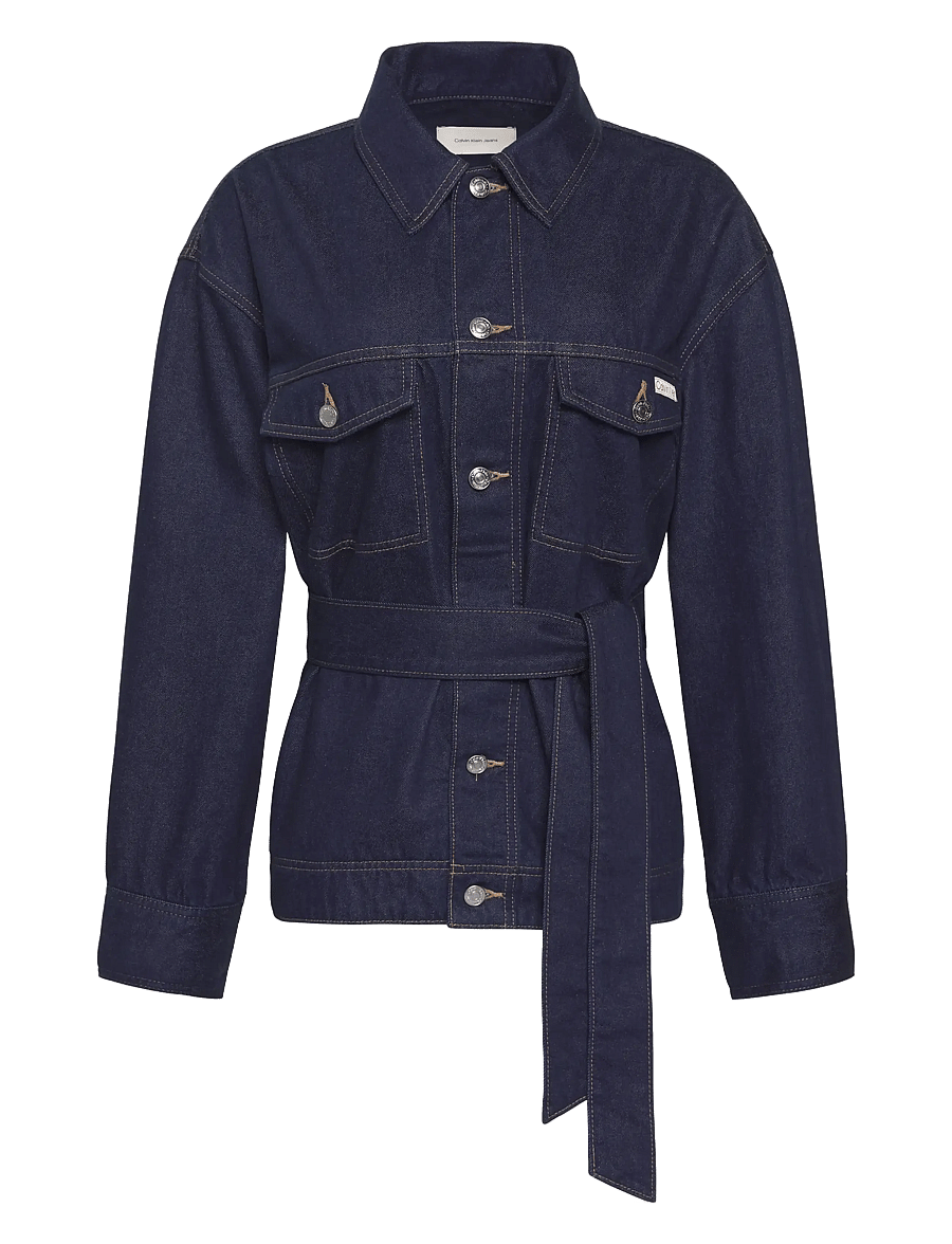 Calvin Klein Jeans - WHS CINCHED JACKET RINSE - frühlingsjacken - rinse - 1