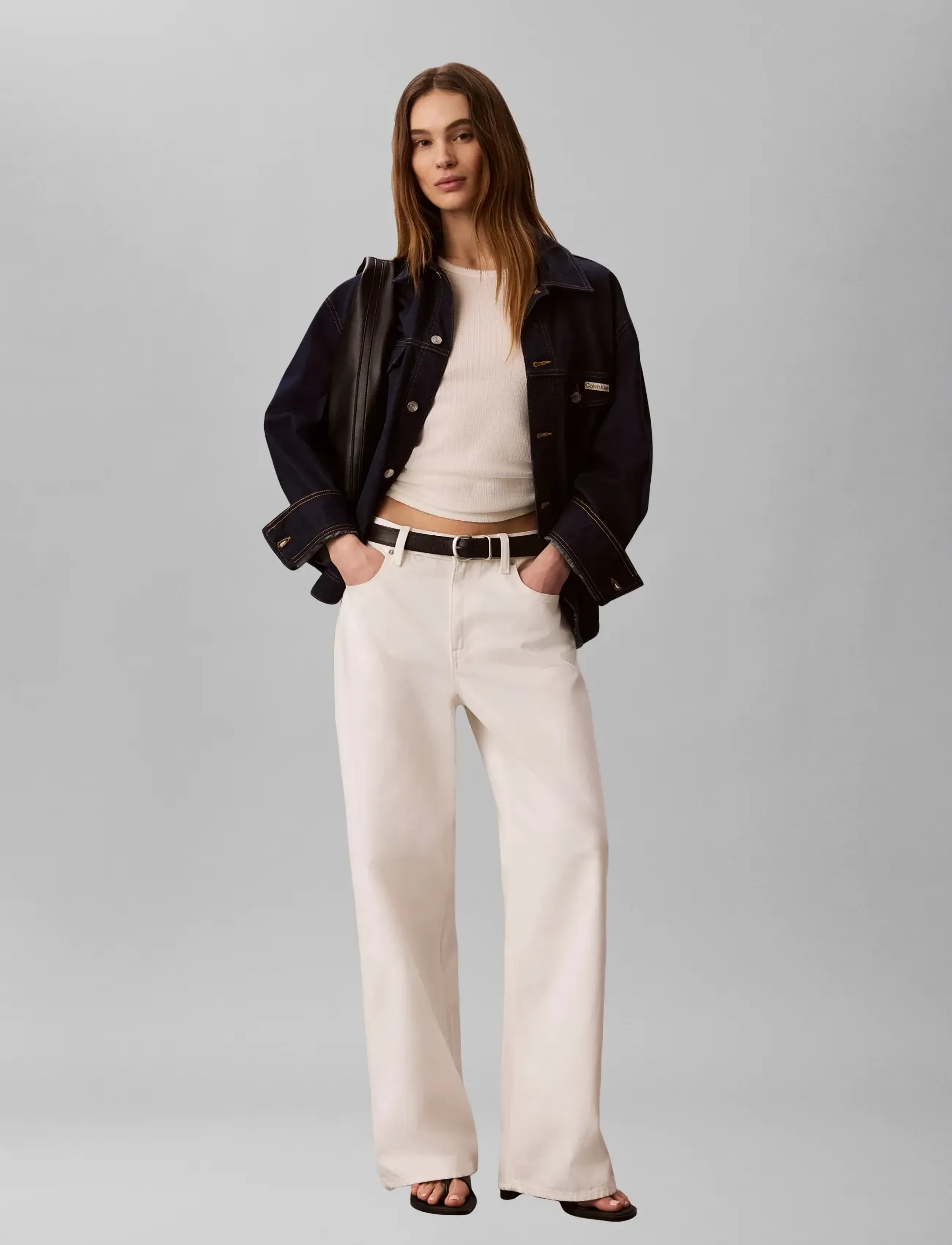 Calvin Klein Jeans WHS CINCHED JACKET RINSE - Calvin Klein - RINSE / navy