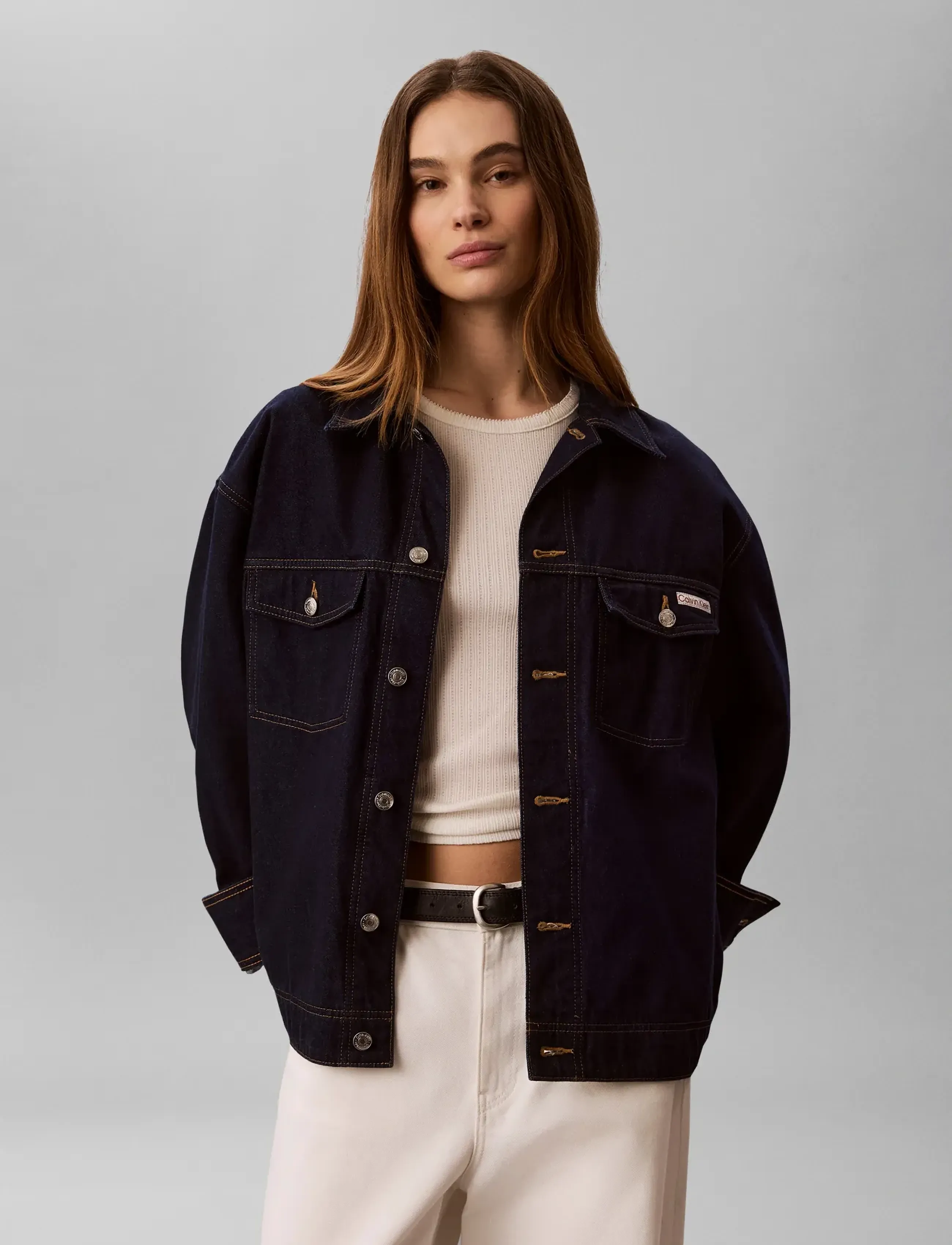 Calvin Klein Jeans - WHS CINCHED JACKET RINSE - denimjakker - rinse - 4